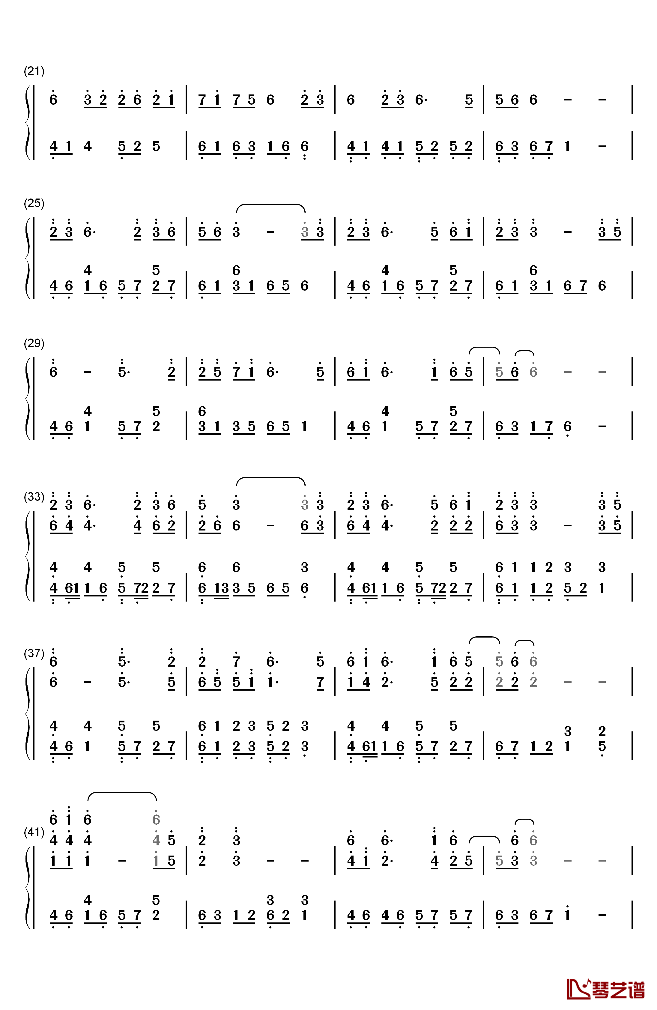 初见钢琴简谱-数字双手-余昭源 叶里2