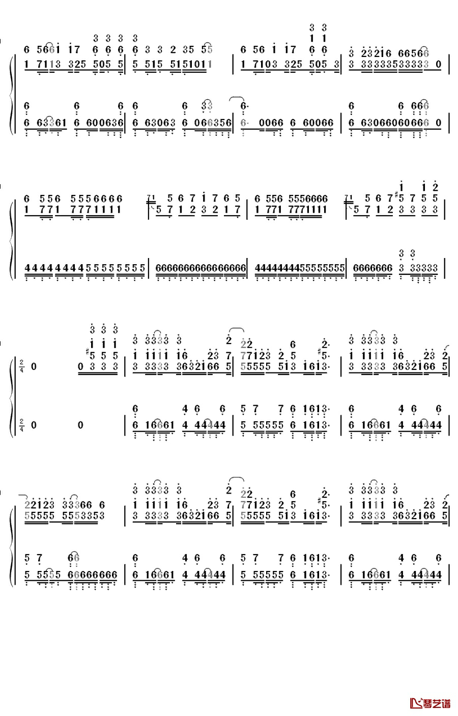 ゴーゴー幽霊船钢琴简谱-数字双手-米津玄师
3