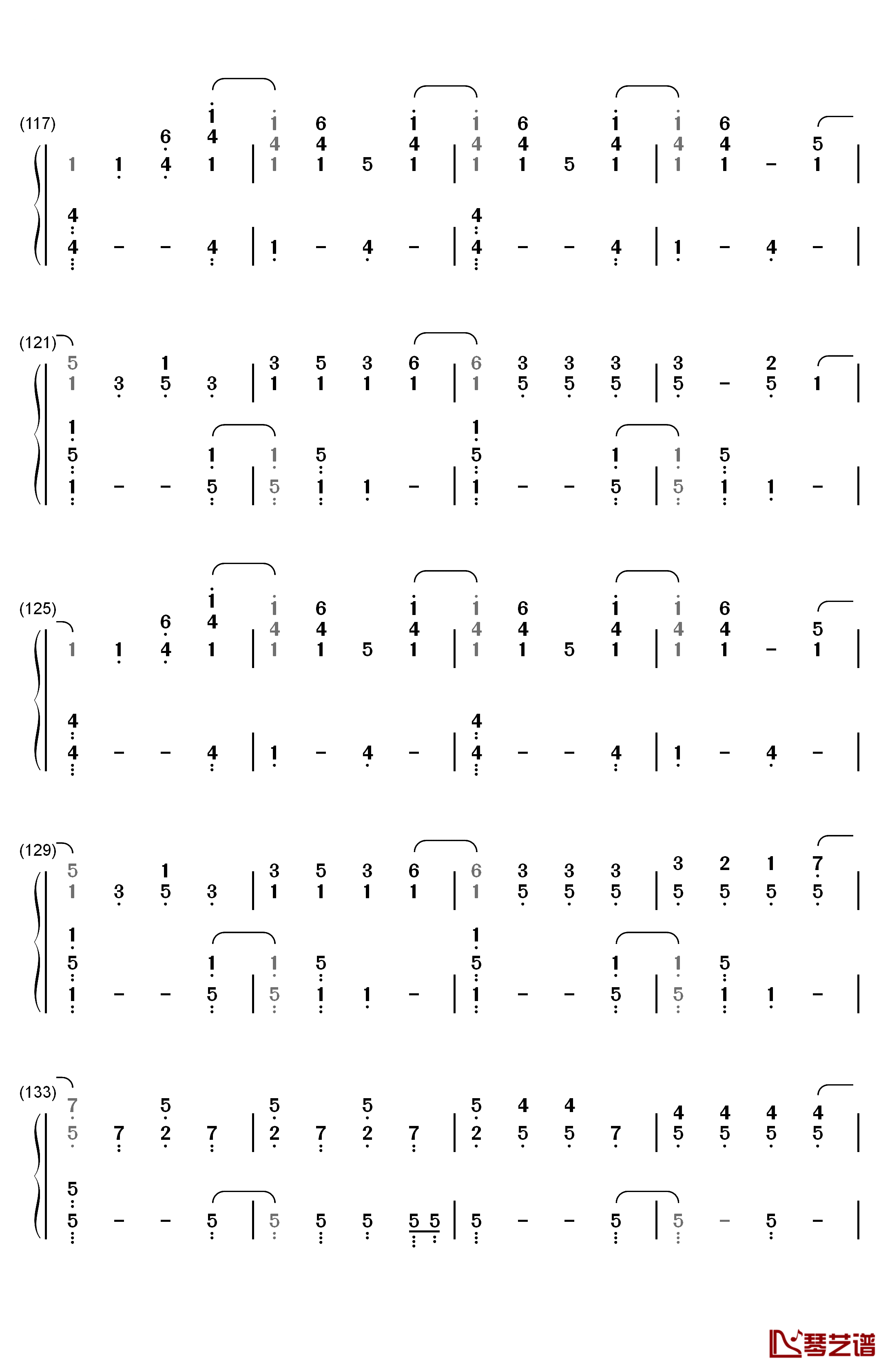 The Scientist钢琴简谱-数字双手-Coldplay7