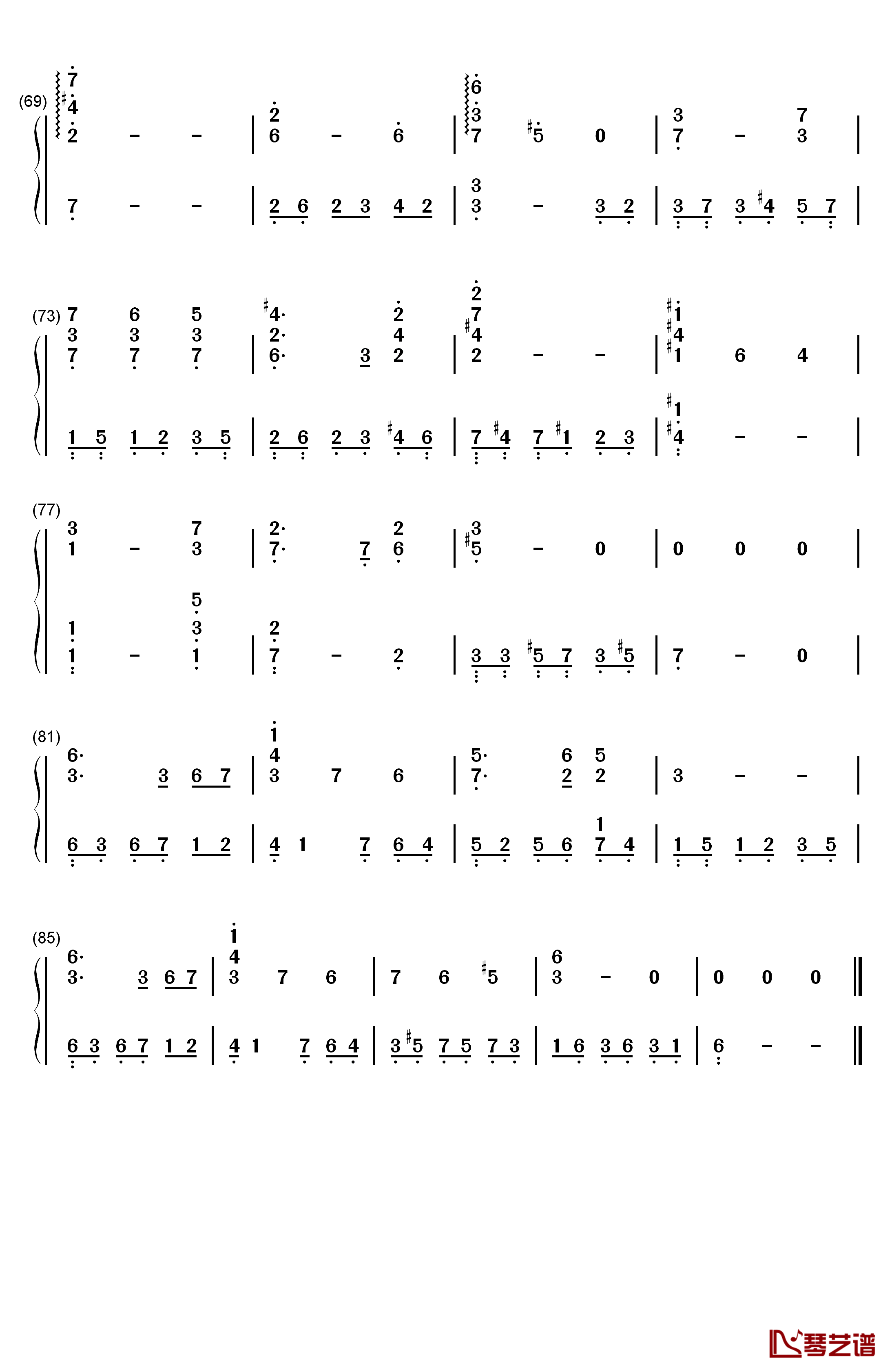 ザナルカンドにて钢琴简谱-数字双手-植松伸夫4