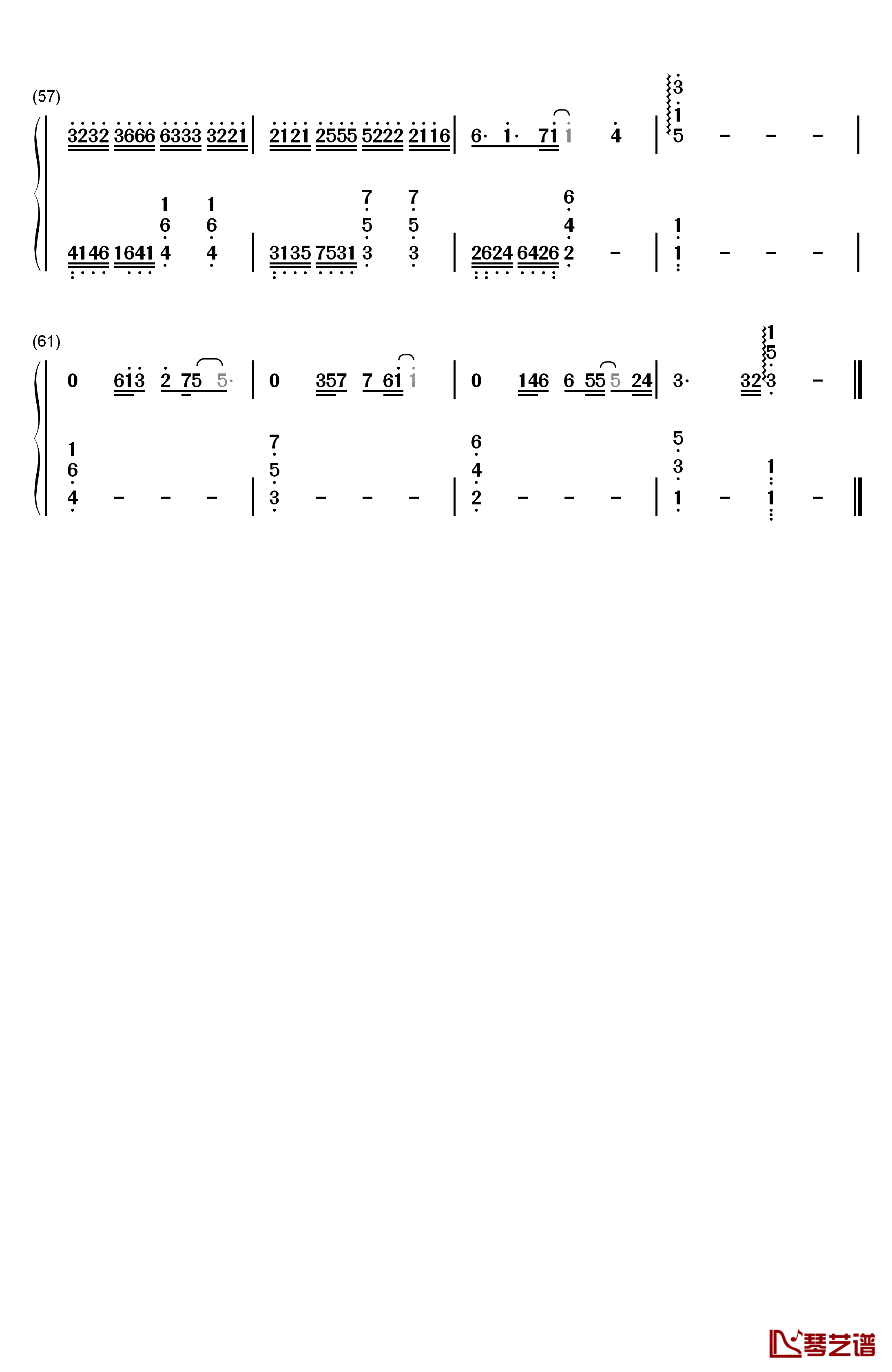 那个人钢琴简谱-数字双手-周延英4