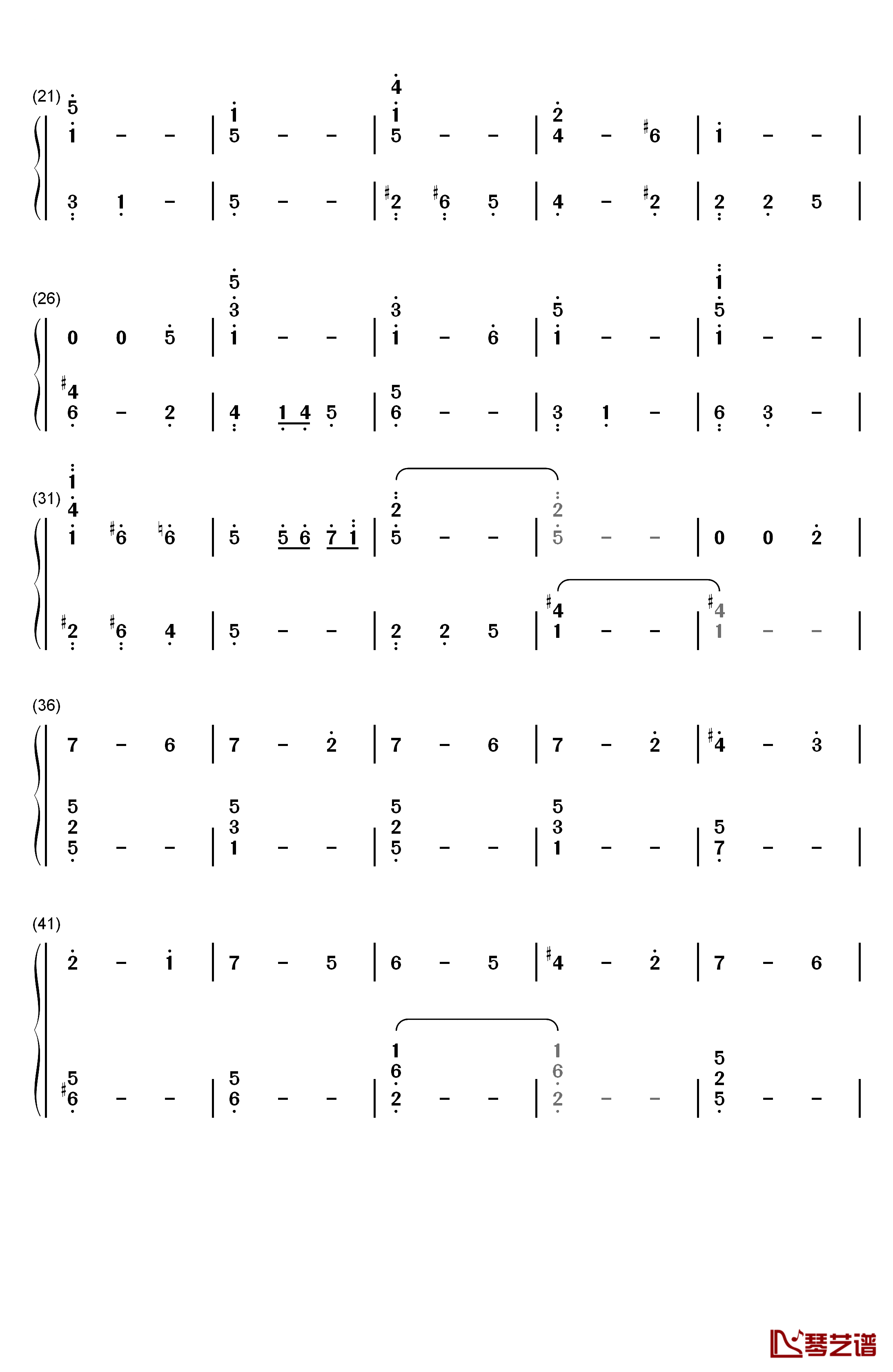 Aryll's Theme钢琴简谱-数字双手-近藤浩治2