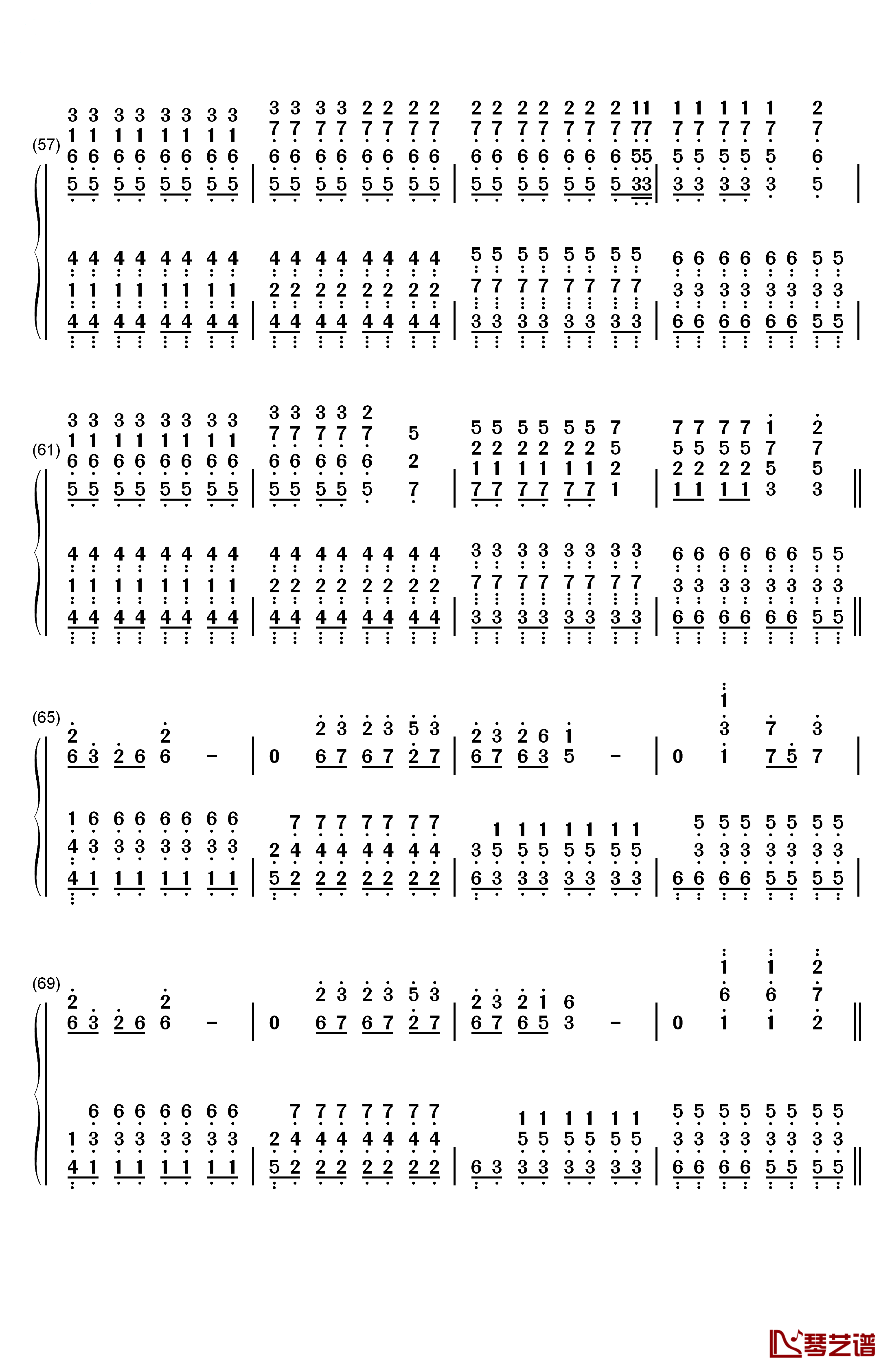 Forbidden Colours钢琴简谱-数字双手-坂本龙一4
