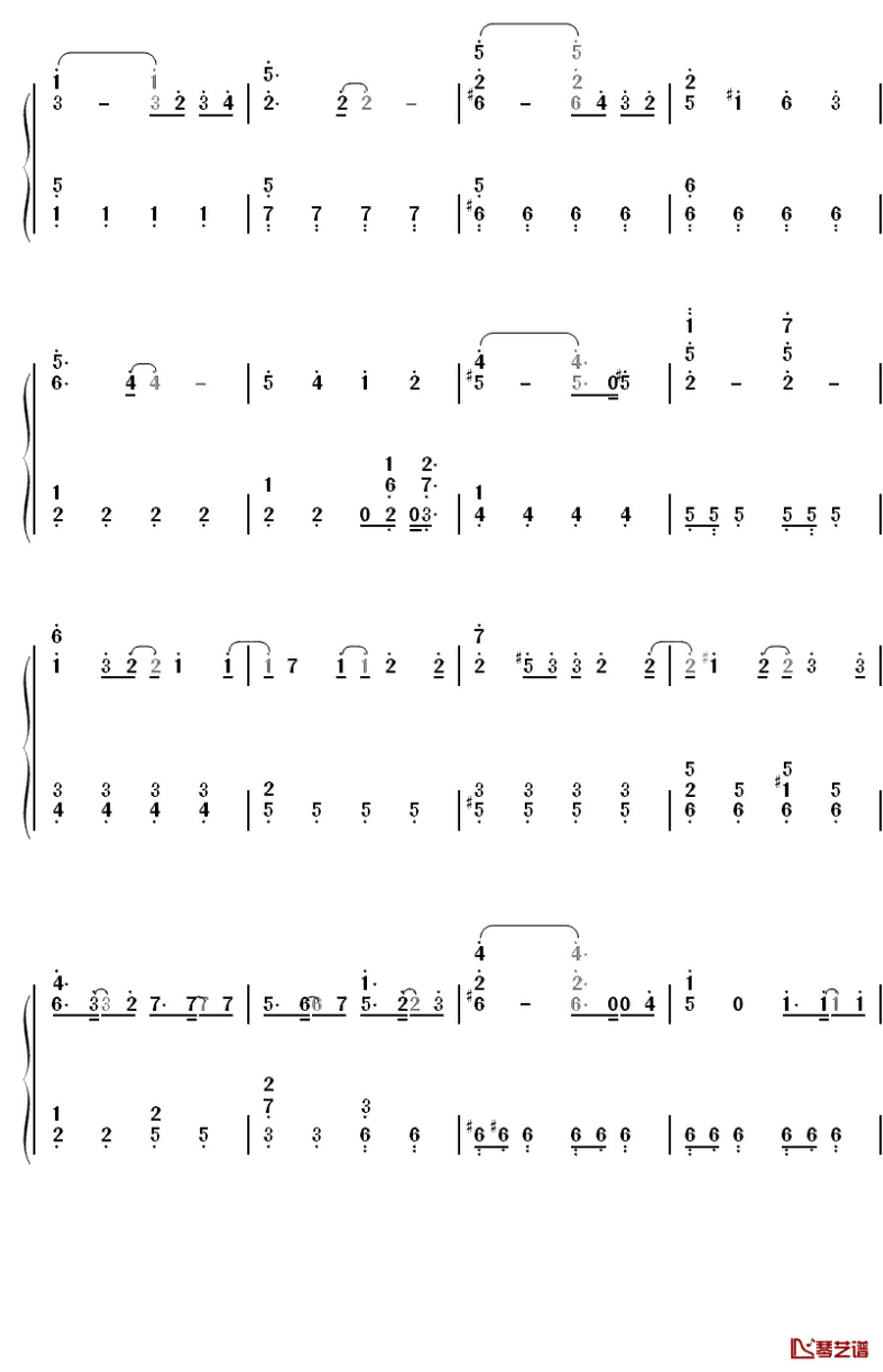 Step and Go钢琴简谱-数字双手-岚6