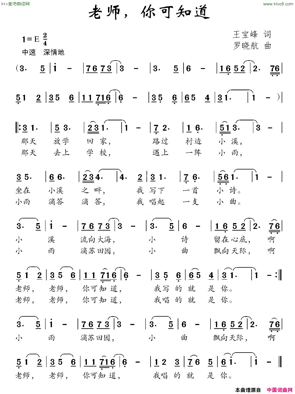 老师，你可知道简谱1