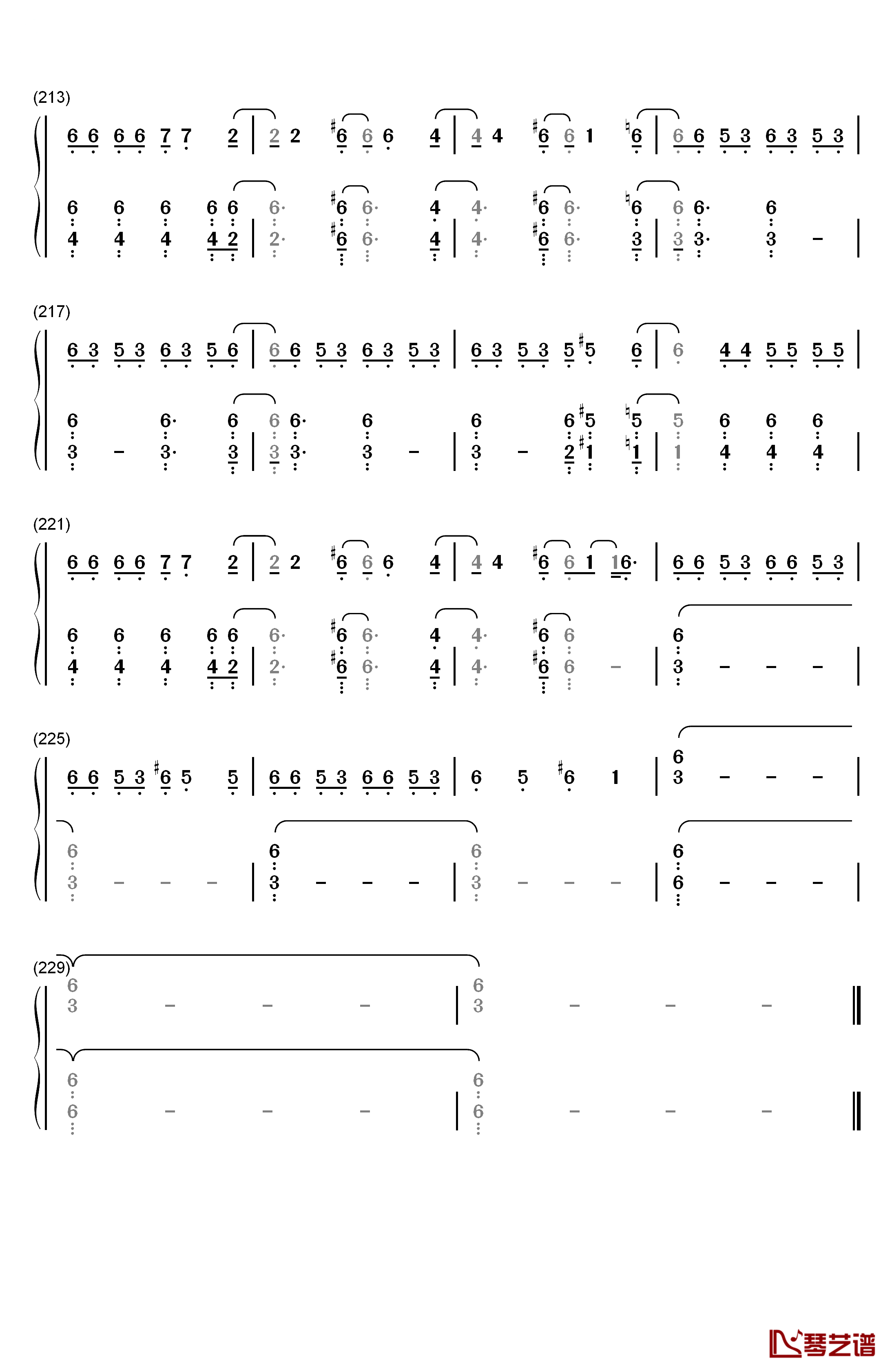 嘆きのリフレイン钢琴简谱-数字双手-末廣優里10