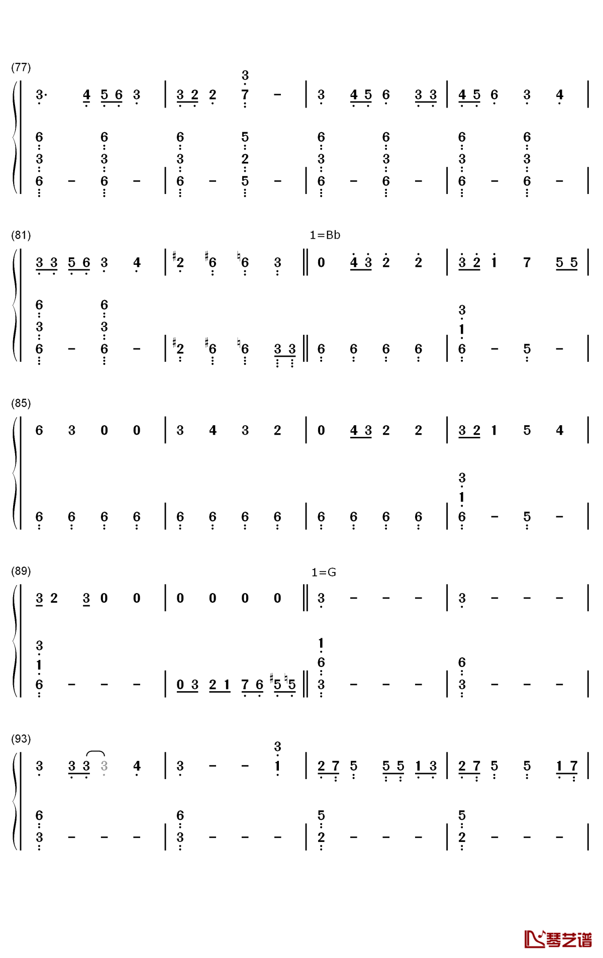 Noise钢琴简谱-数字双手-Nightwish5