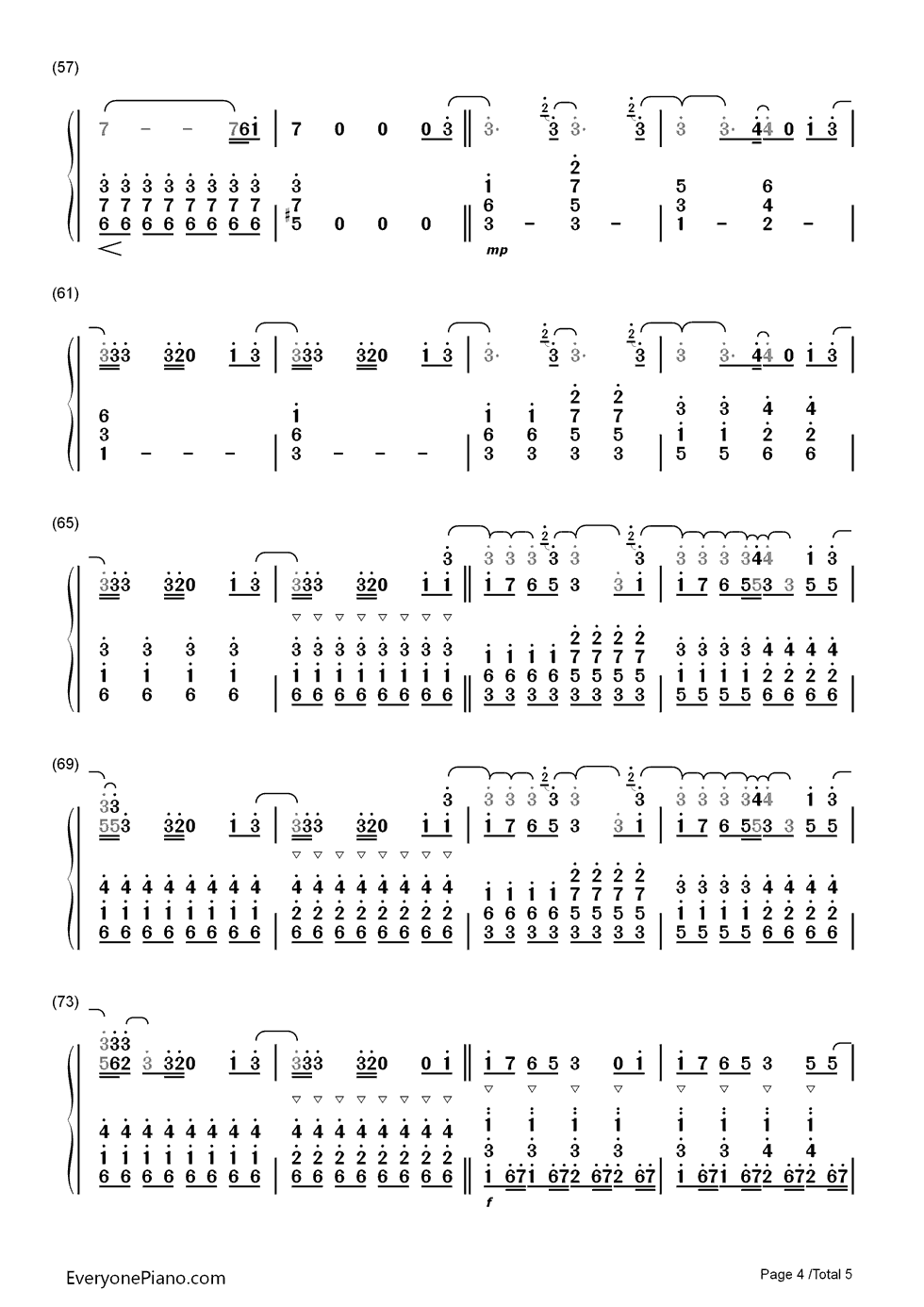 I Know You钢琴简谱-数字双手-Skylar Grey4