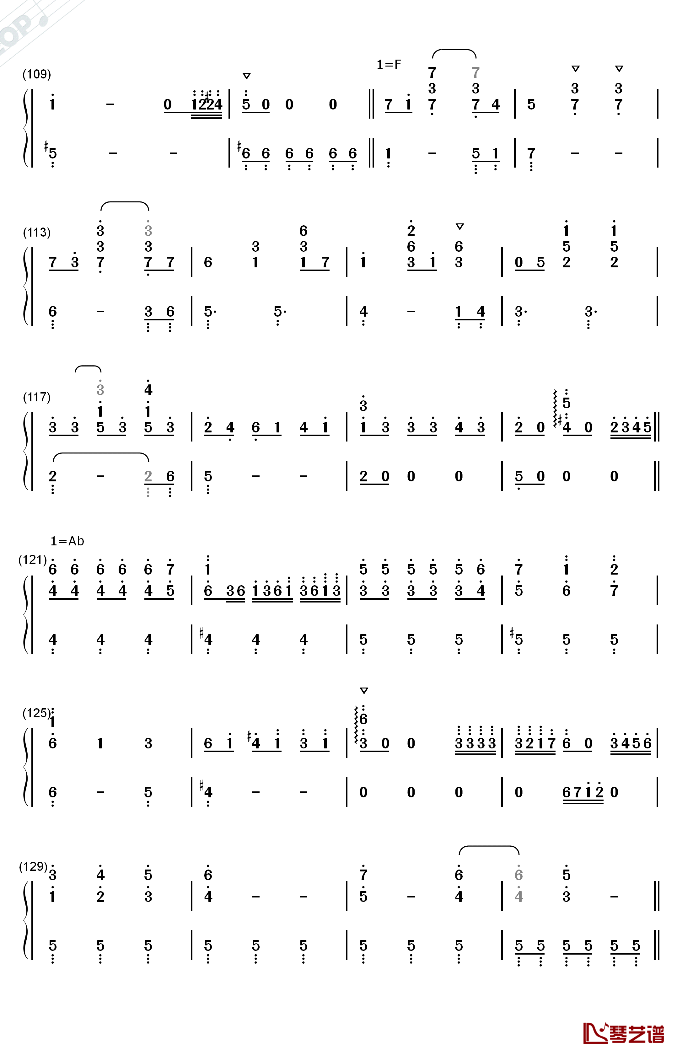 空と風と恋のワルツ钢琴简谱-数字双手-津田美波6