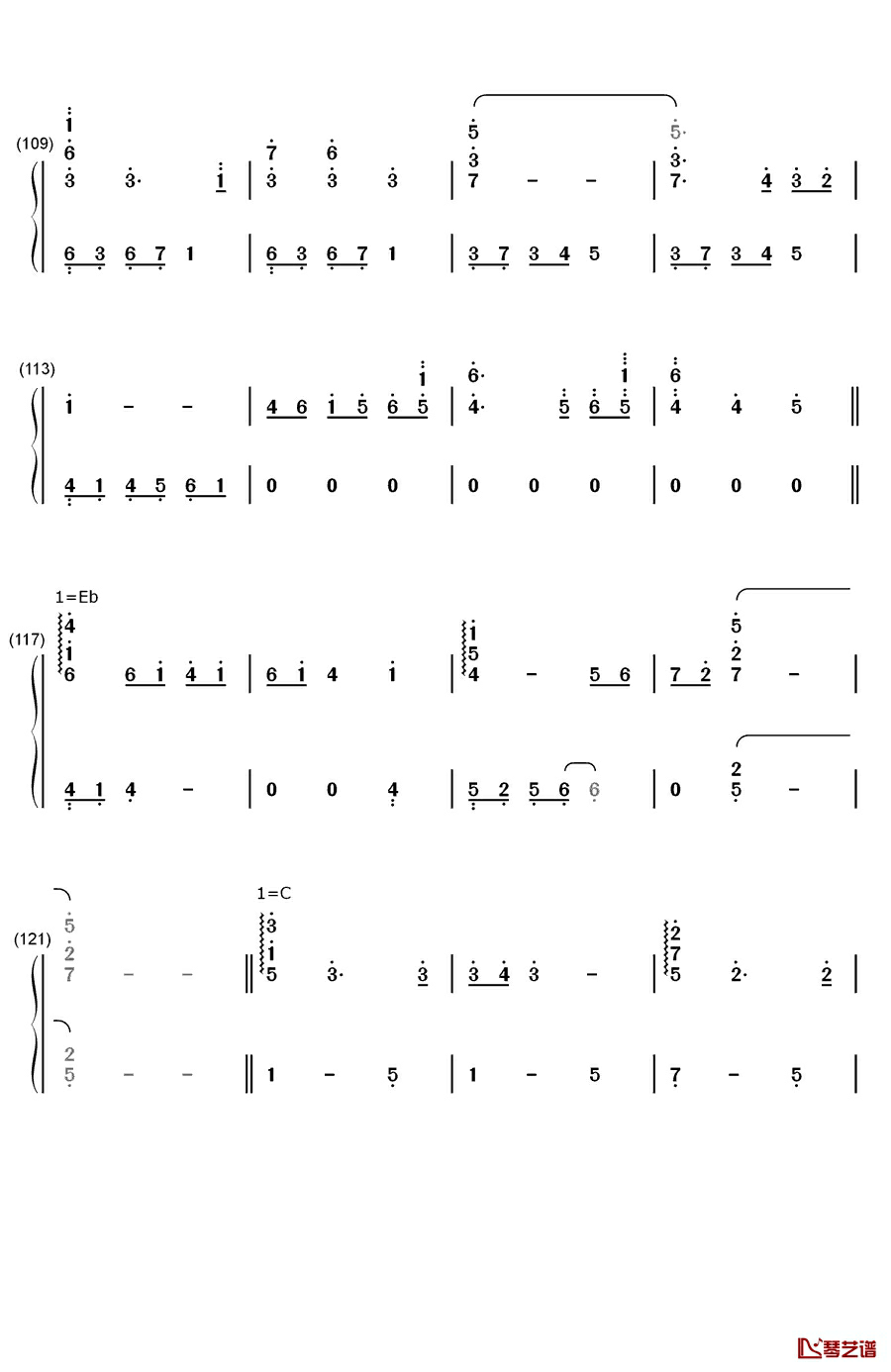 风の街へ钢琴简谱-数字双手-FictionJunction KEIKO6