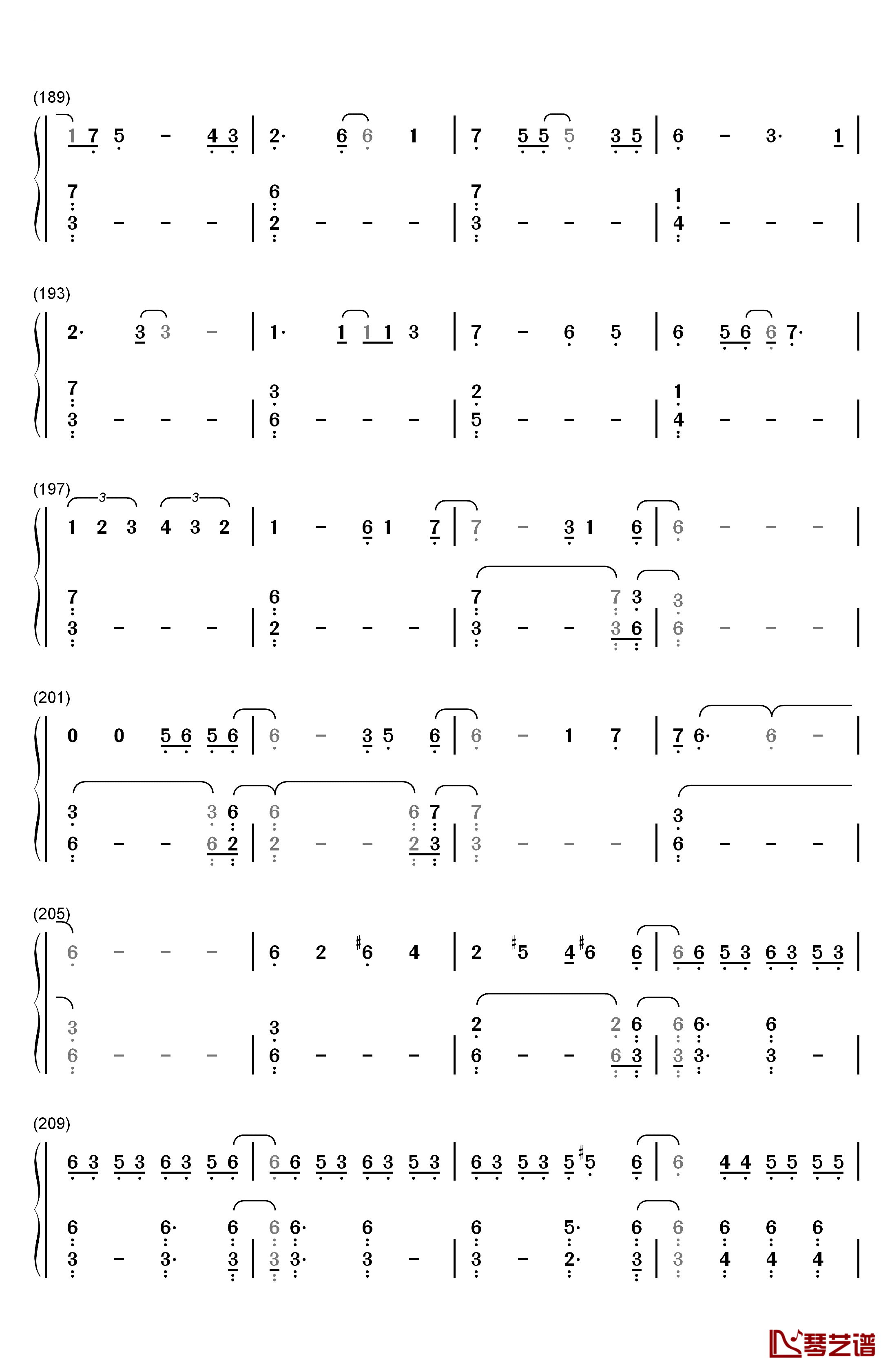 嘆きのリフレイン钢琴简谱-数字双手-末廣優里9