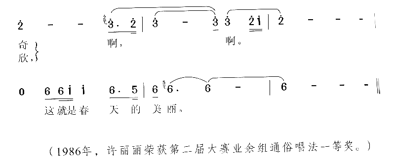 春光美简谱-许丽丽演唱-林建功/陈辉雄词曲1