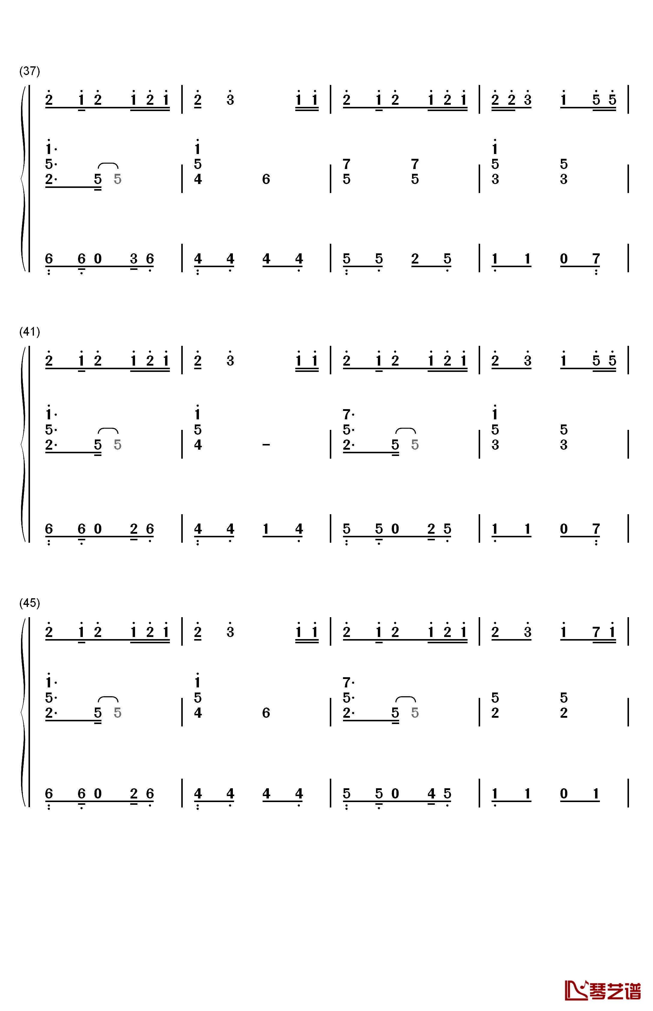 最后的旅行钢琴简谱-数字双手-Rainton桐4