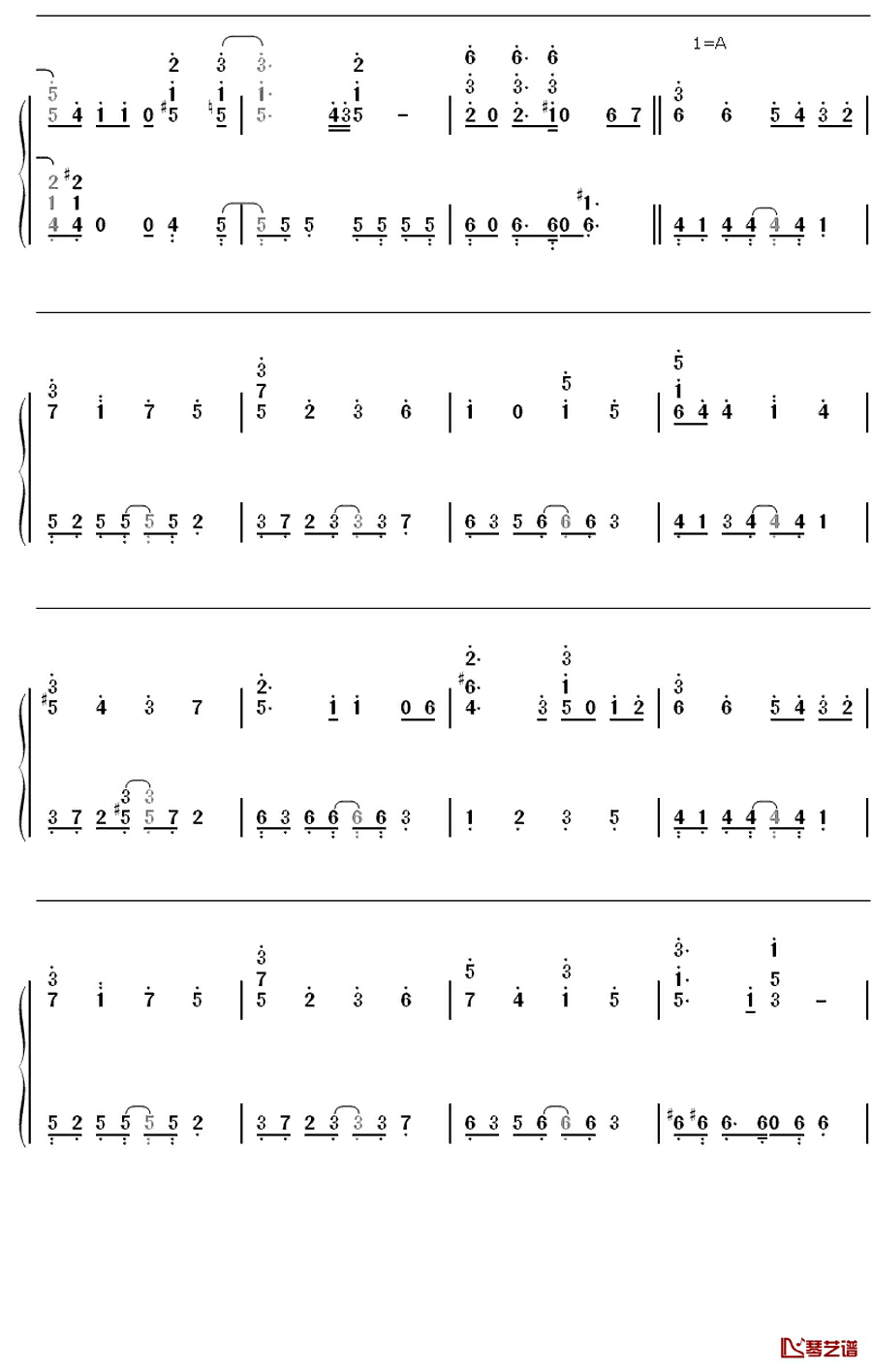 Step and Go钢琴简谱-数字双手-岚3