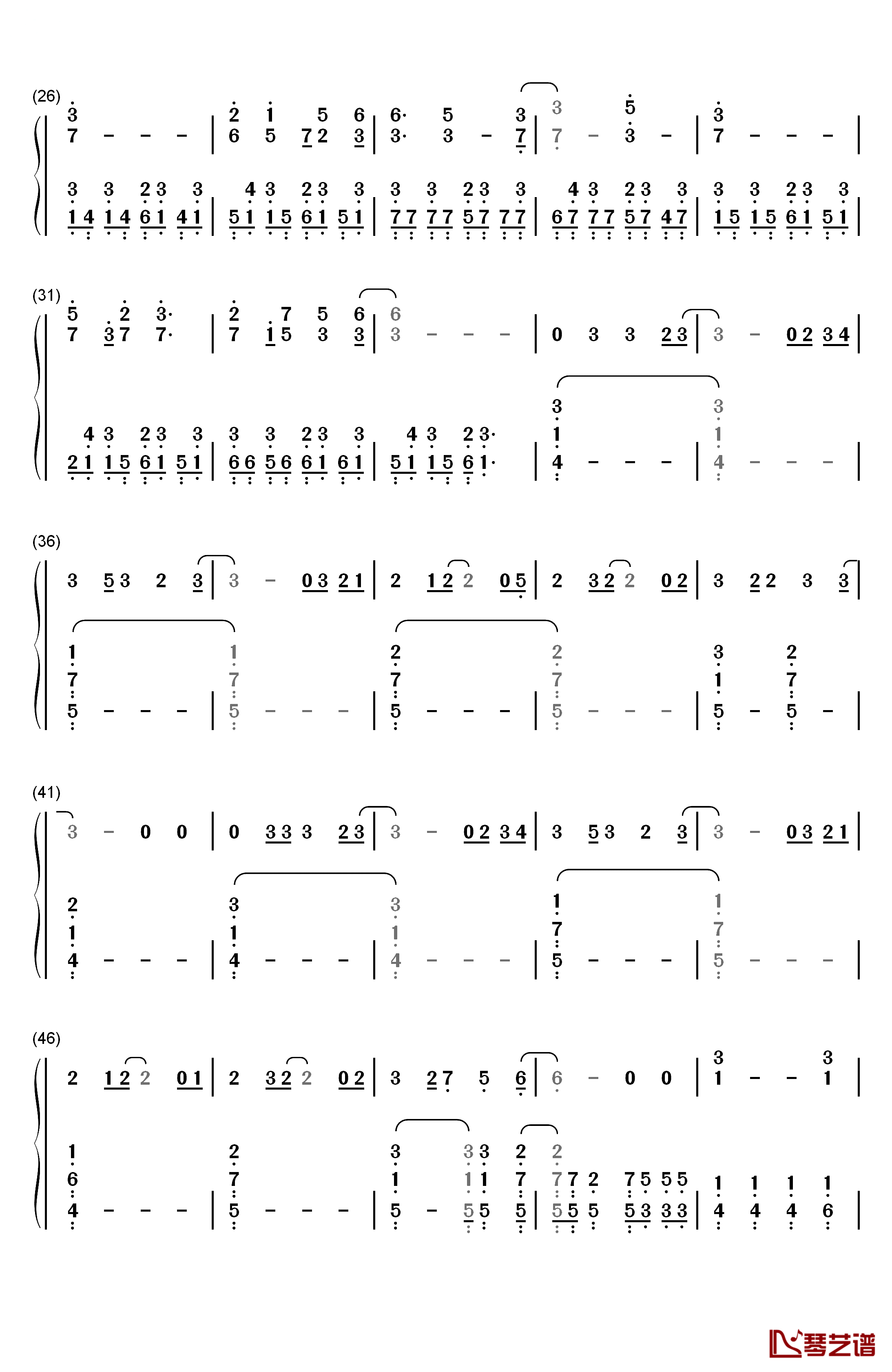 Episode.0钢琴简谱-数字双手-mathru@kanimiso P2