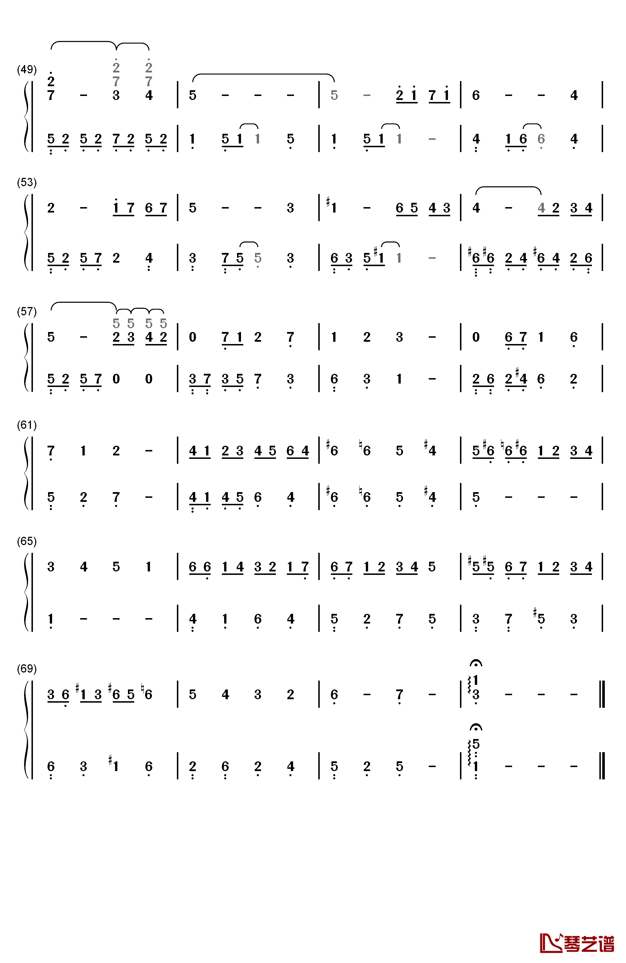 船钢琴简谱-数字双手-植松伸夫3