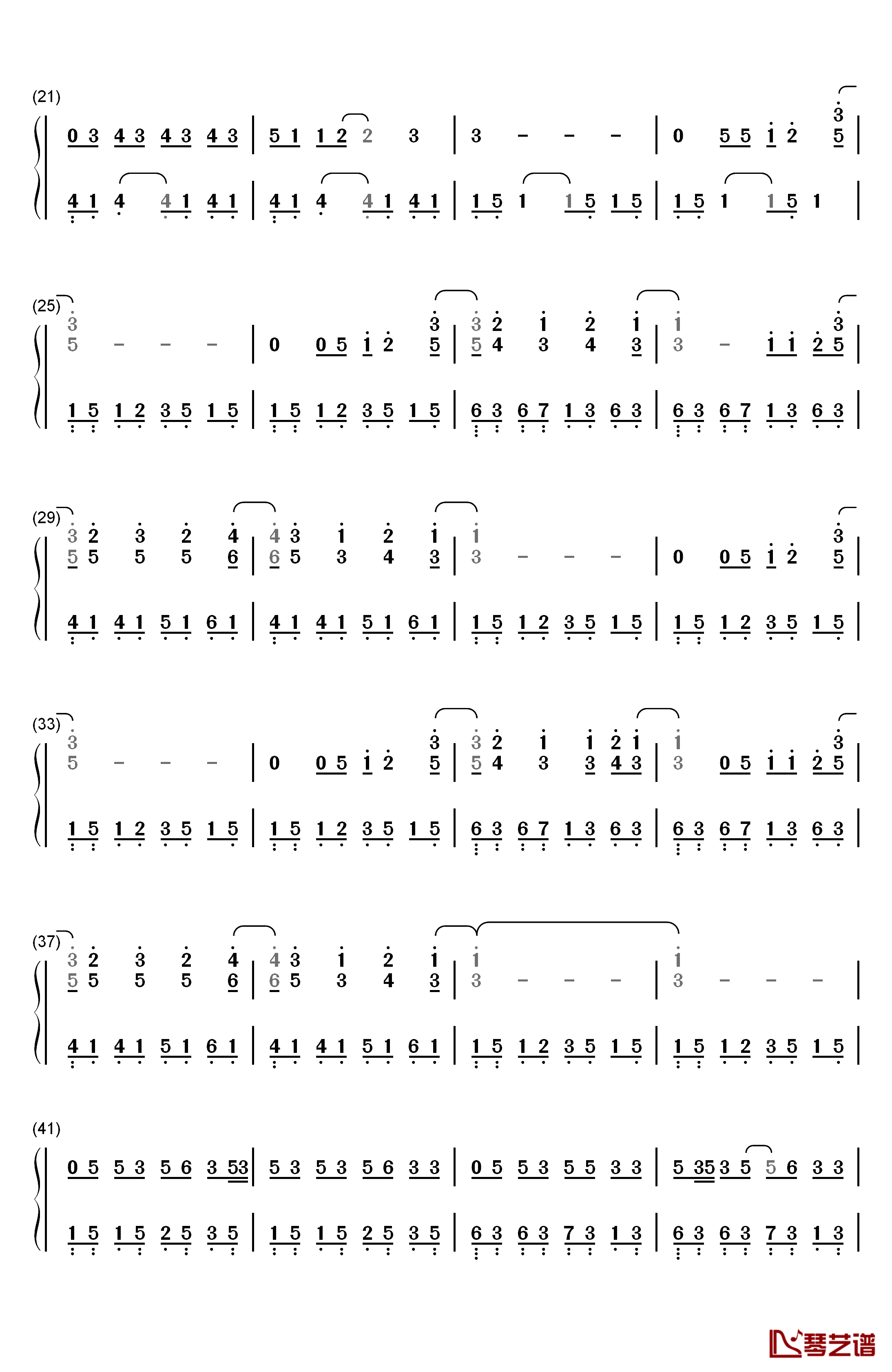 Just the Way You Are钢琴简谱-数字双手-Bruno Mars2