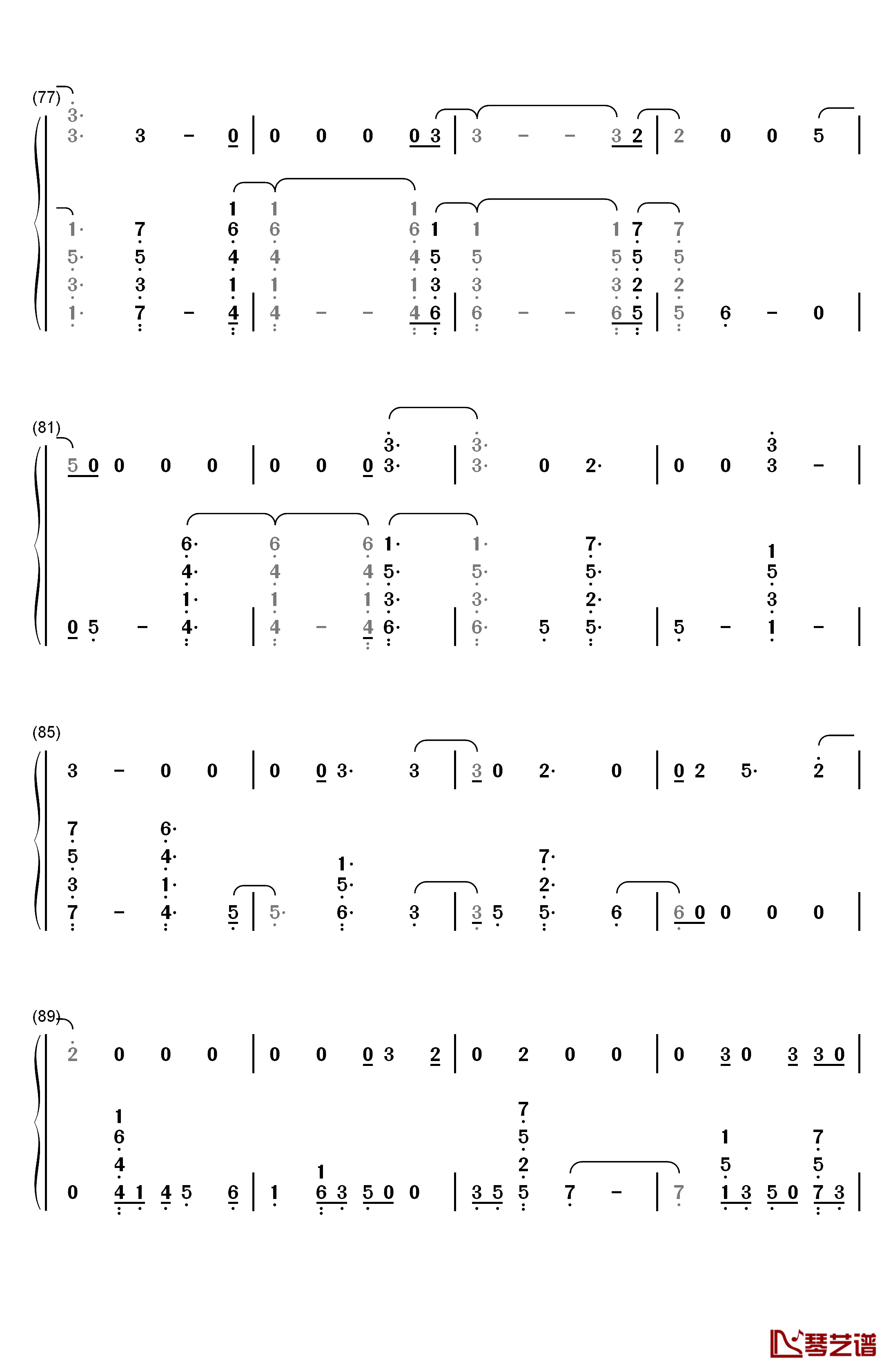 Dress钢琴简谱-数字双手-Taylor Swift6