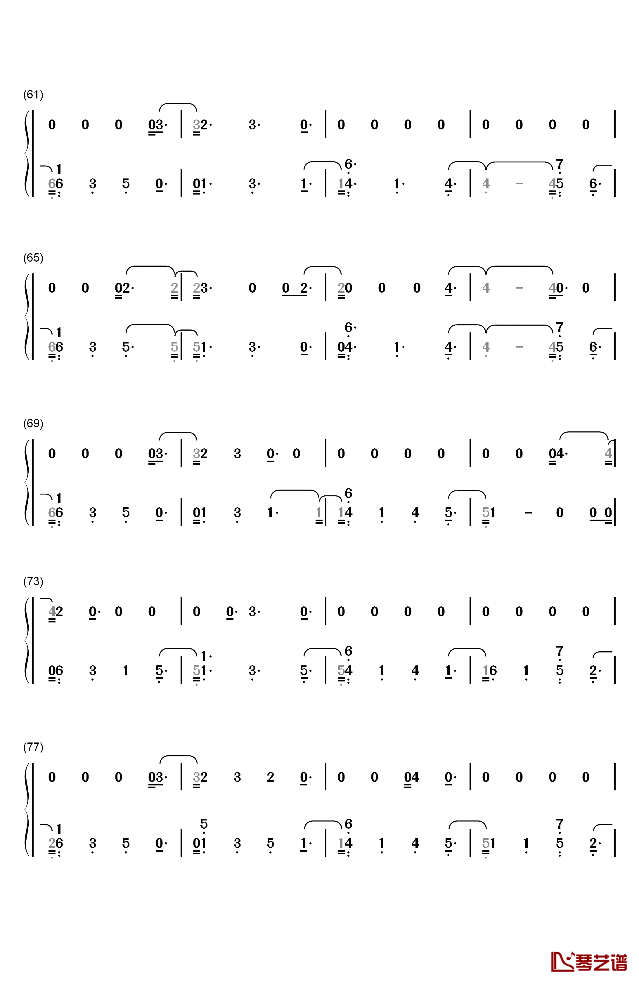 Friends钢琴简谱-数字双手-Marshmello Anne-Marie4