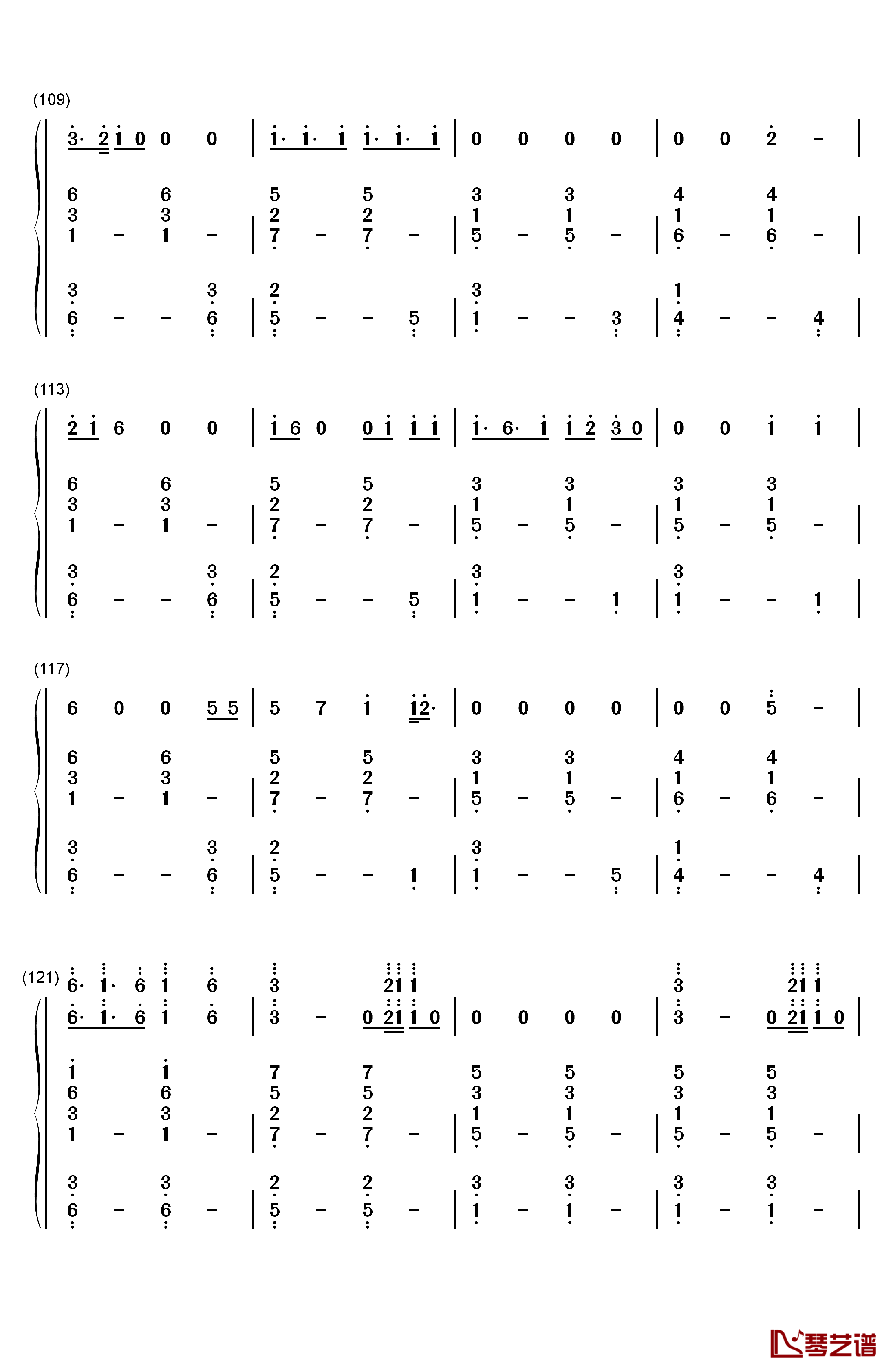 Praying钢琴简谱-数字双手-Kesha8