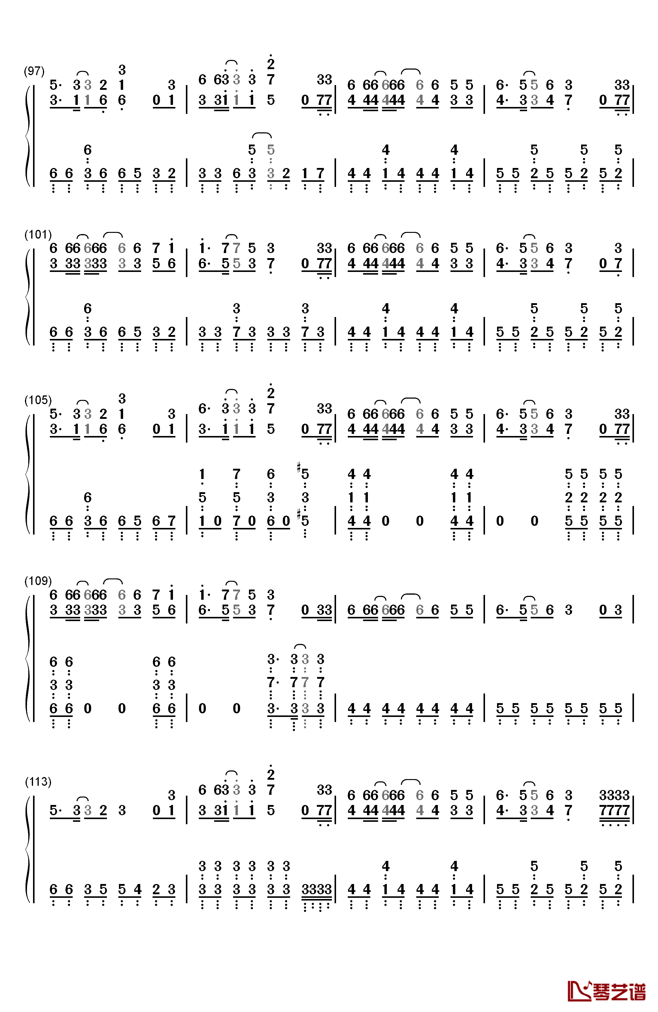 ロストワンの号哭钢琴简谱-数字双手-镜音リン6