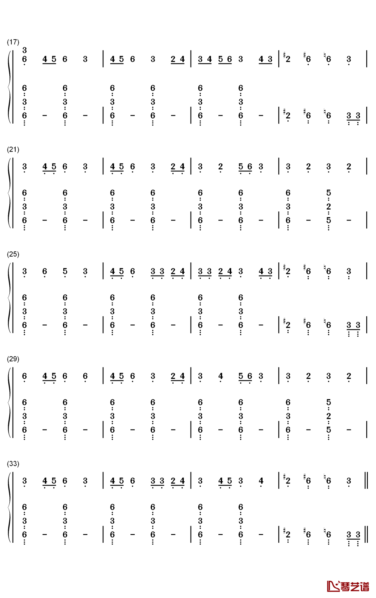 Noise钢琴简谱-数字双手-Nightwish2