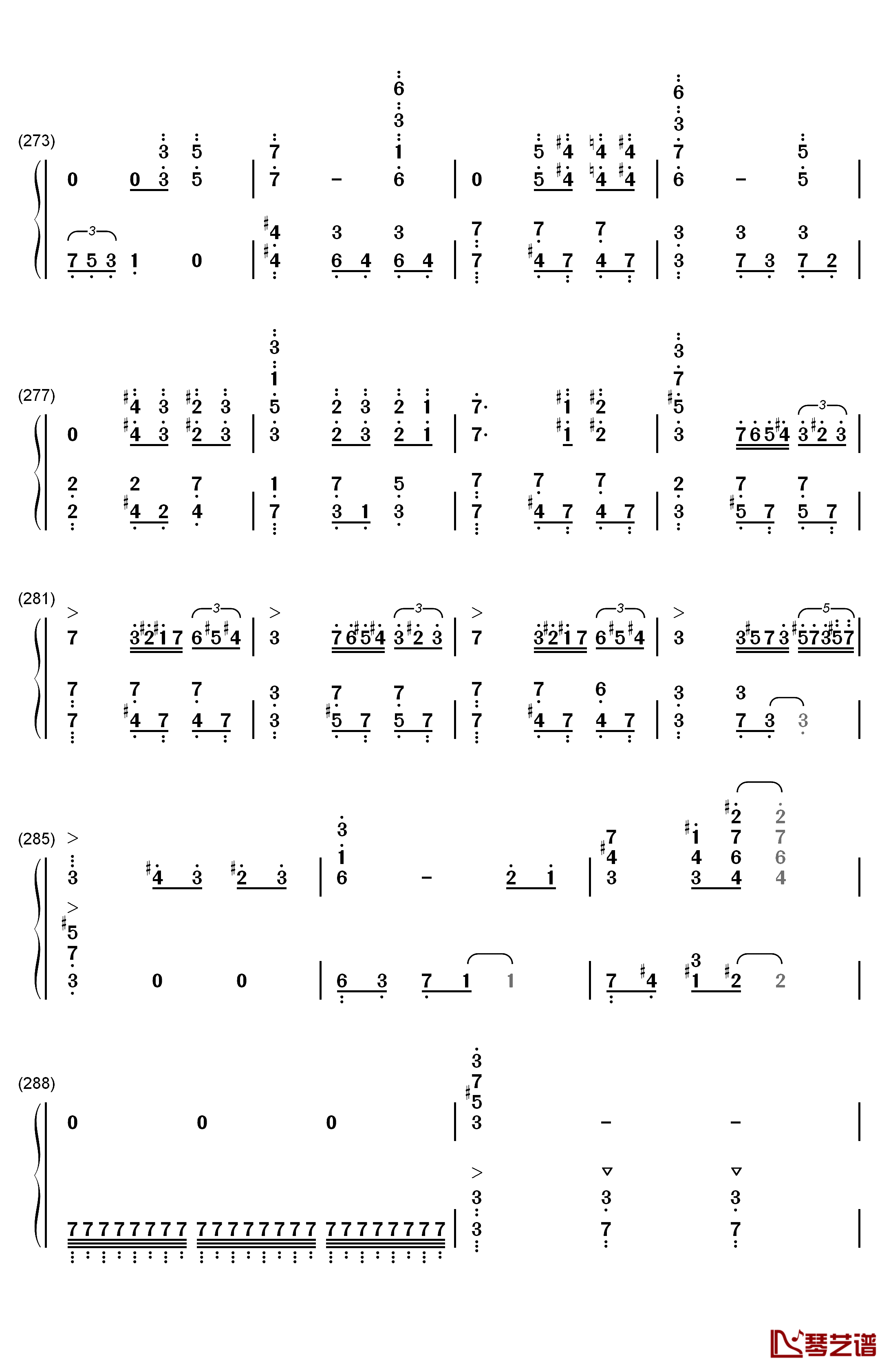 世界の約束钢琴简谱-数字双手-倍赏千惠子15