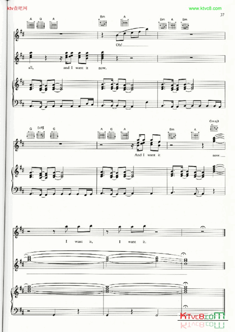IWANTITALL简谱1