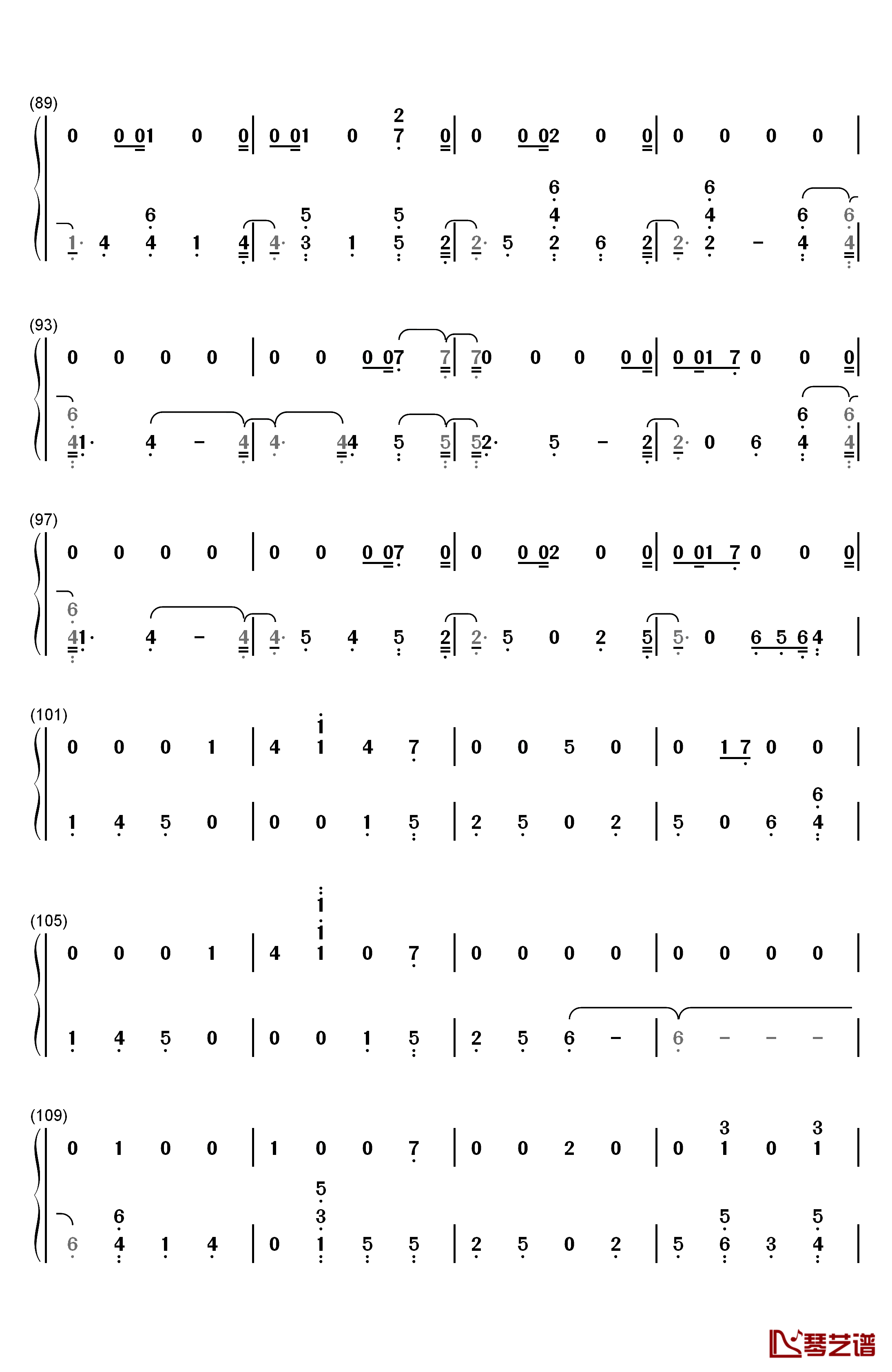 So It Goes…钢琴简谱-数字双手-Taylor Swift5