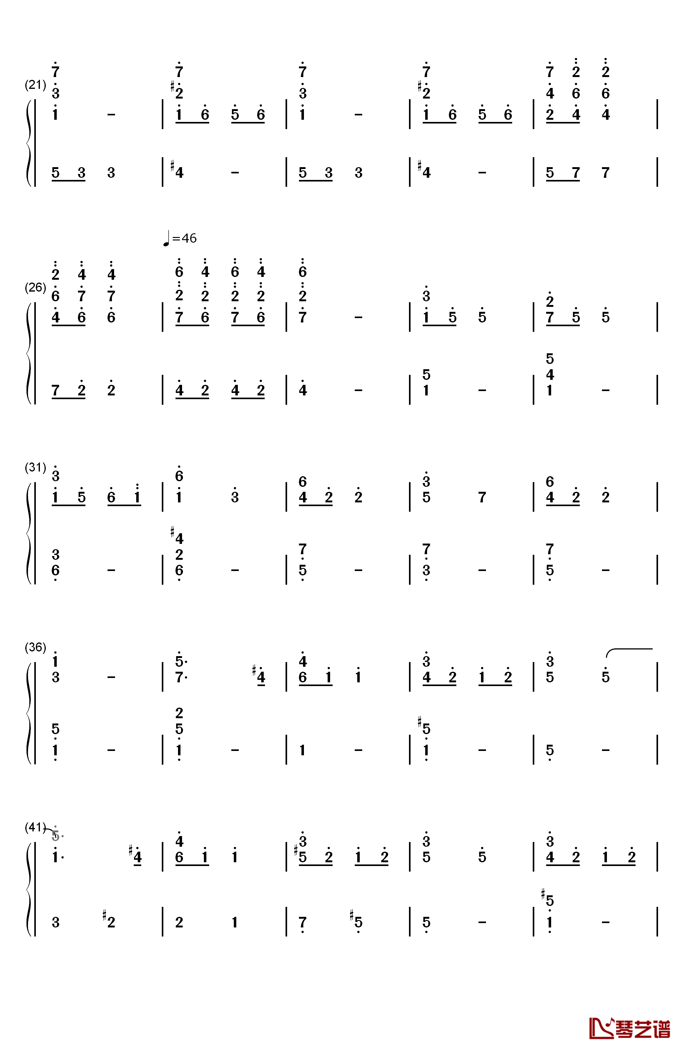 致野玫瑰钢琴简谱-数字双手-Edward MacDowell2