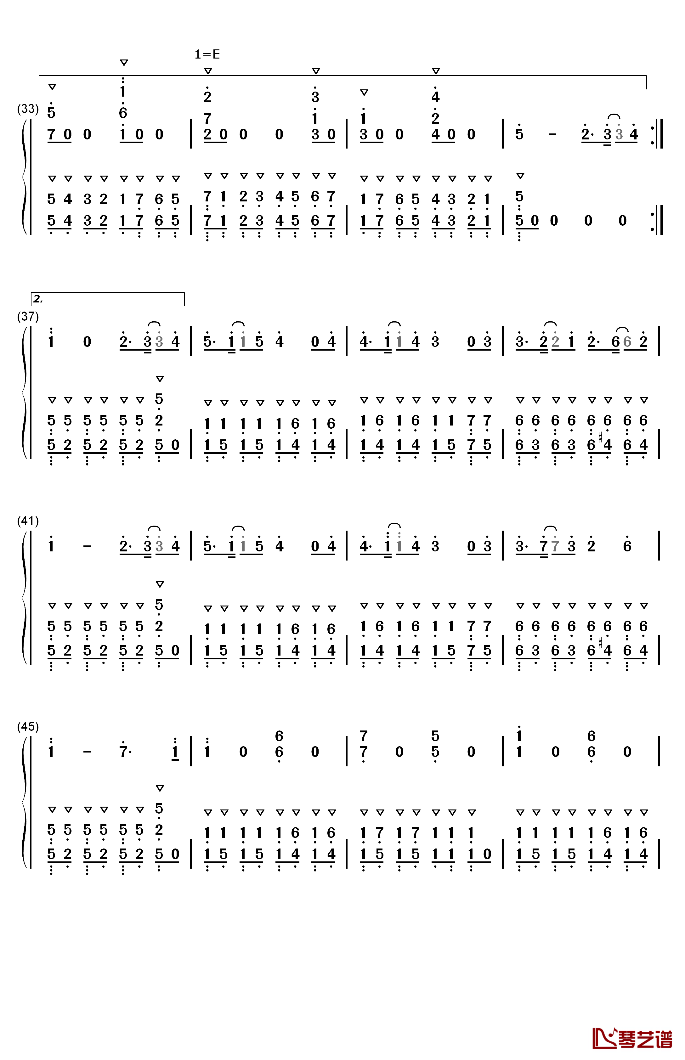 美咲顺调マーチ钢琴简谱-数字双手-会长はメイド様3