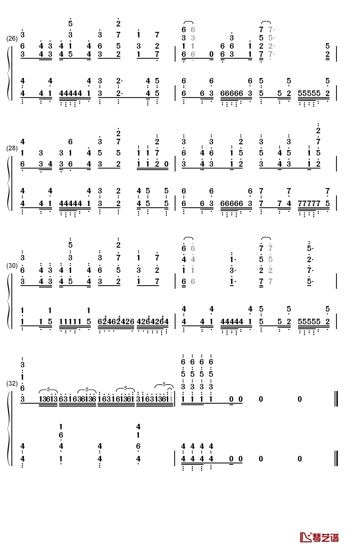 Stories钢琴简谱-数字双手-Snow Man4