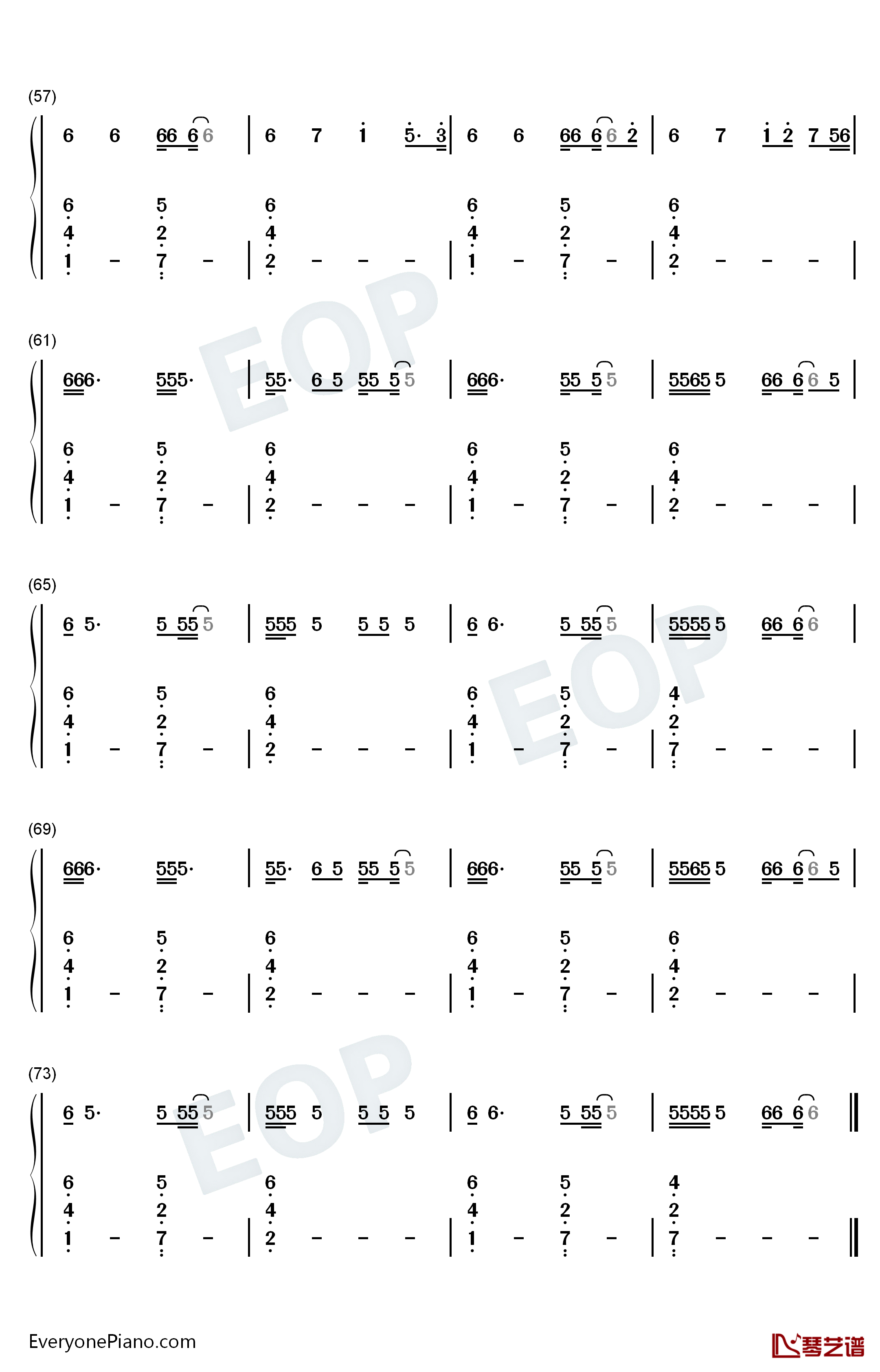 Babylon钢琴简谱-数字双手-Lady Gaga4