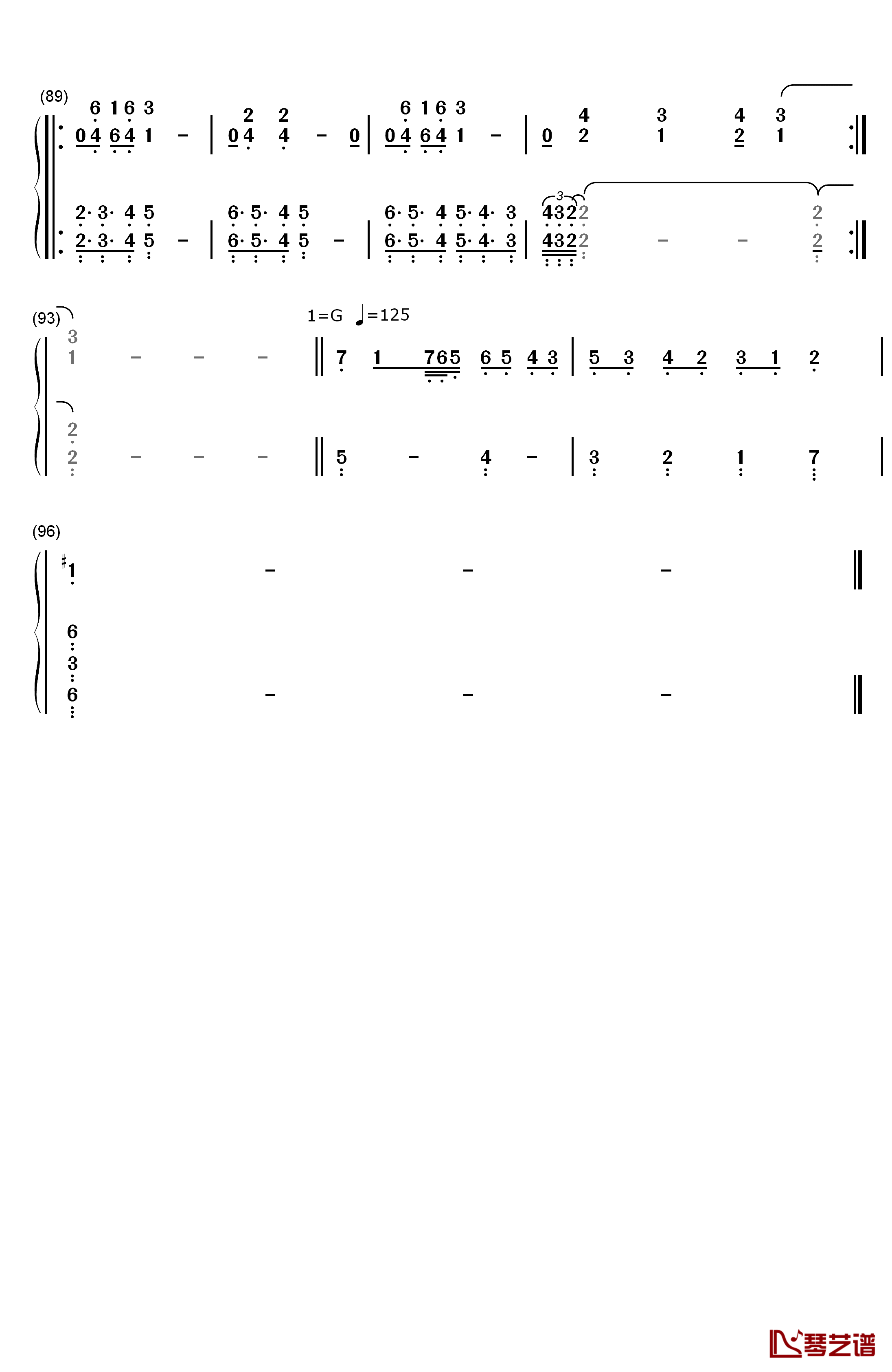 Roundabout钢琴简谱-数字双手-Yes6