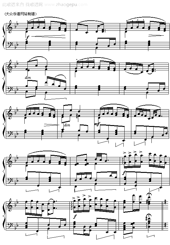 捷德沃夏克：幽默曲简谱1