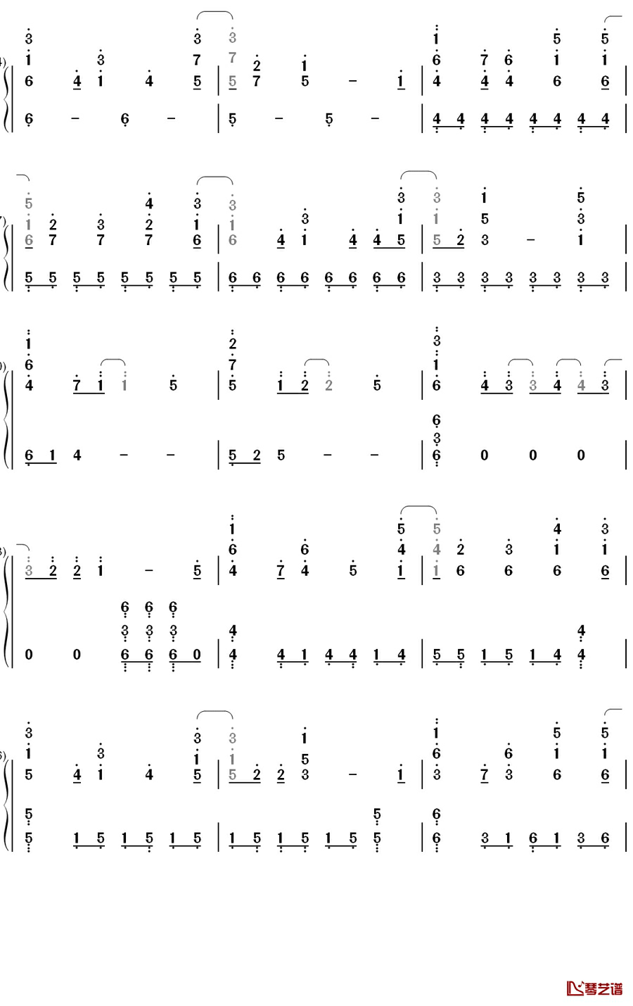 My Dearest钢琴简谱-数字双手-Supercell5