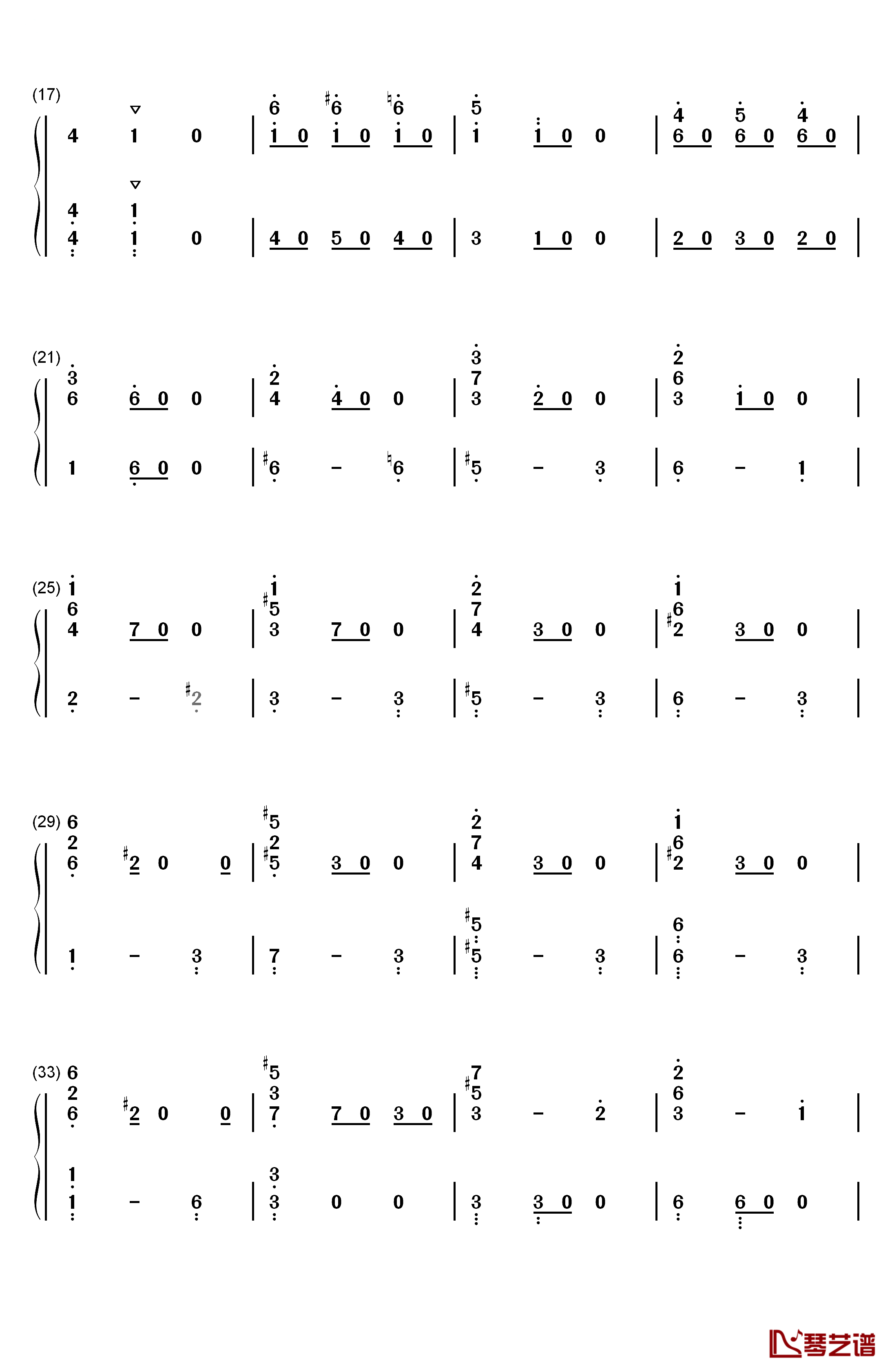 b小调第九钢琴奏鸣曲钢琴简谱-数字双手-车尔尼2