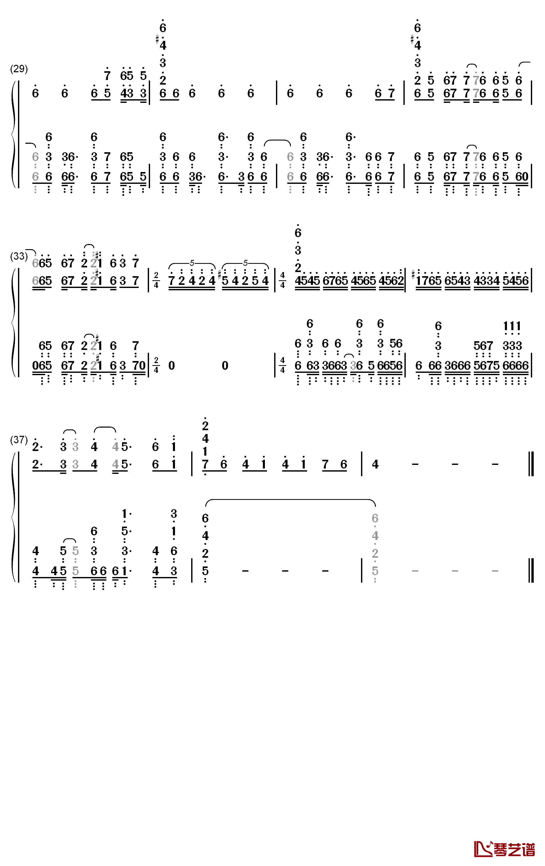 追击歼灭战钢琴简谱-数字双手-3