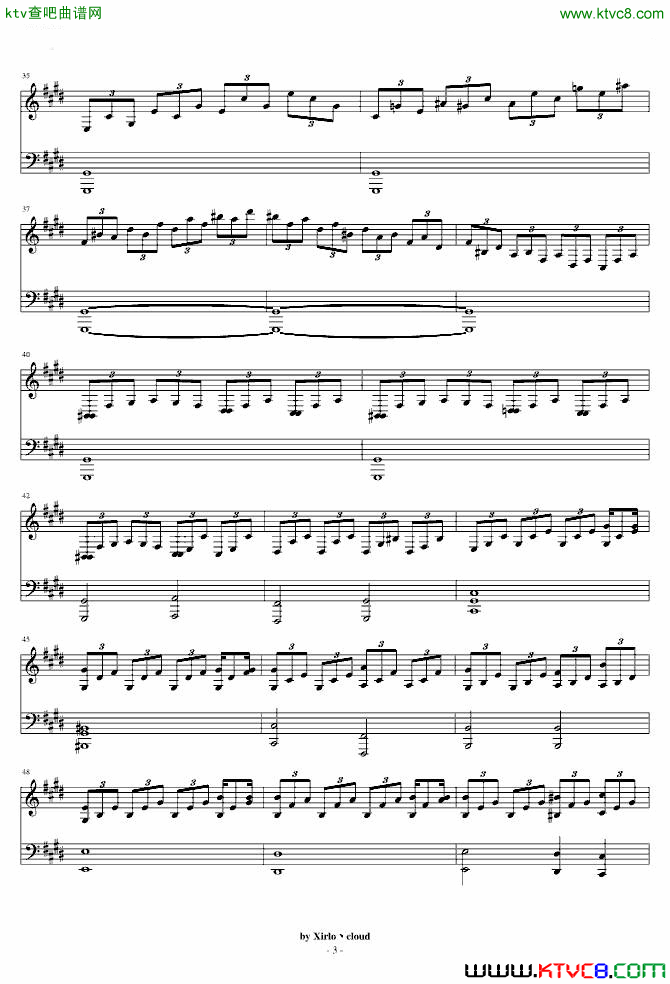月光奏鸣曲改编版简谱-贝多芬-beethoven演唱1