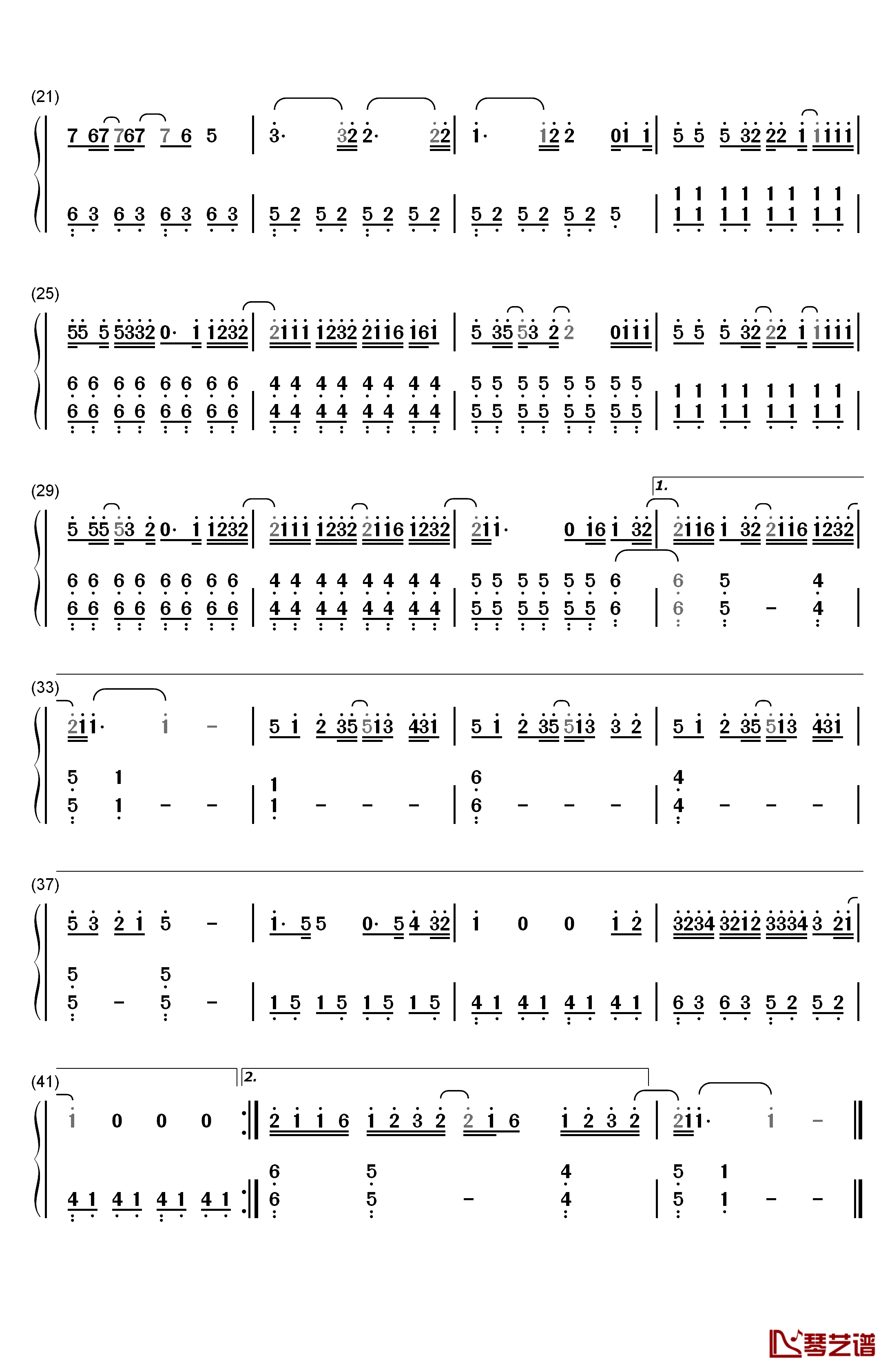 前前前世钢琴简谱-数字双手-RADWIMPS2