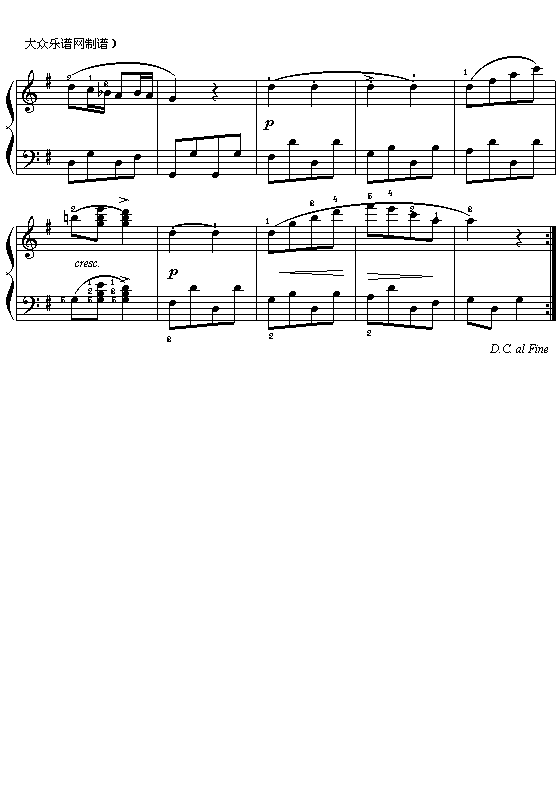 奥舒伯特：军队进行曲简谱1