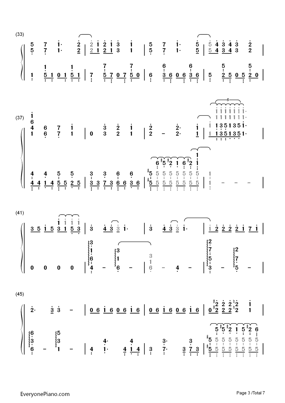 Honey♥Come钢琴简谱-数字双手-小仓唯3