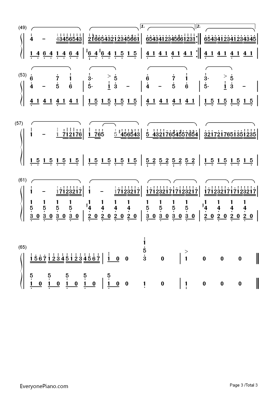 西班牙舞曲钢琴简谱-数字双手-肖斯塔科维奇3