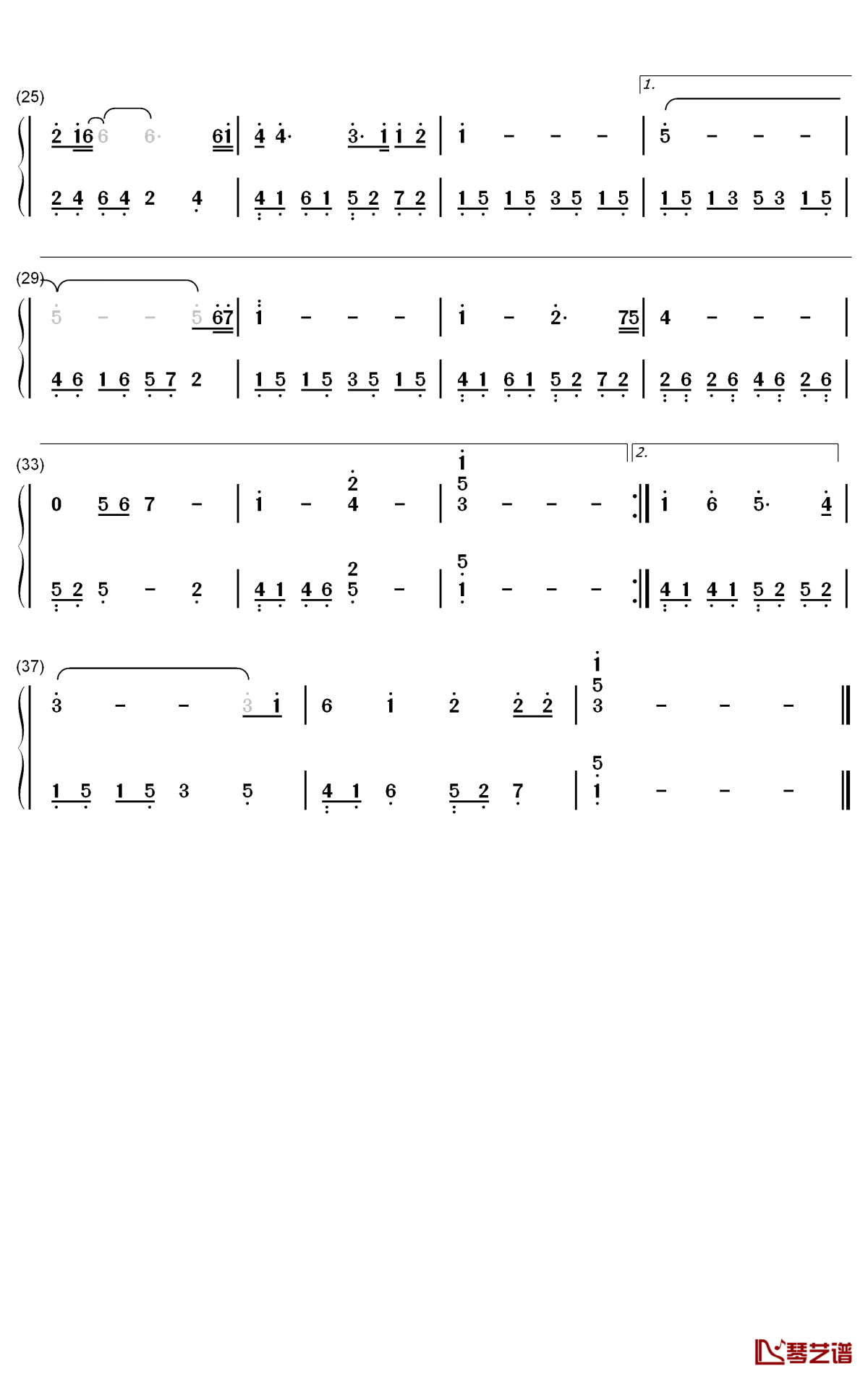 爱情有什么道理钢琴简谱-数字双手-李宗盛 张艾嘉2