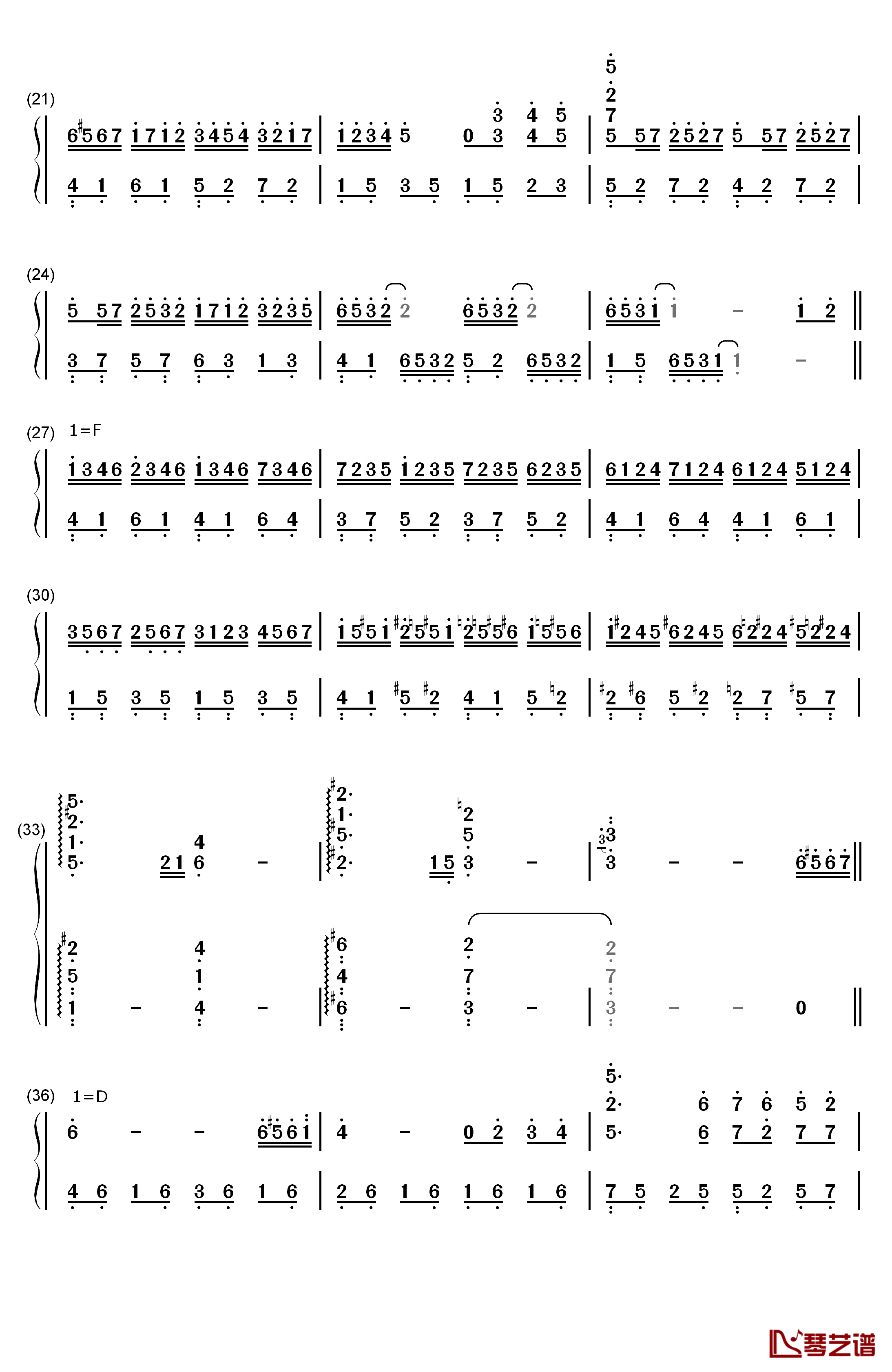 Spring钢琴简谱-数字双手-久石让2