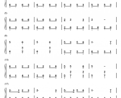 拥军花鼓钢琴简谱-数字双手-安波