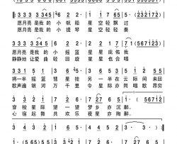 月亮的遐想简谱-黄秀仪演唱-陈铭佑/陈铭佑词曲