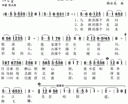 九曲黄河银波连 简谱(歌词)-张慧演唱-秋叶起舞记谱上传