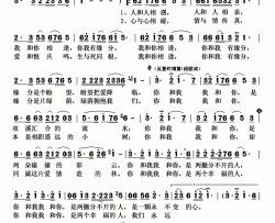 你我有缘分电视剧《趟过男人河的女人》插曲简谱-宋祖英演唱-张藜/徐沛东词曲