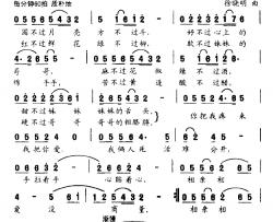 好不过心上的哥哥简谱-电视剧《黄沙下面是沃土》片尾曲